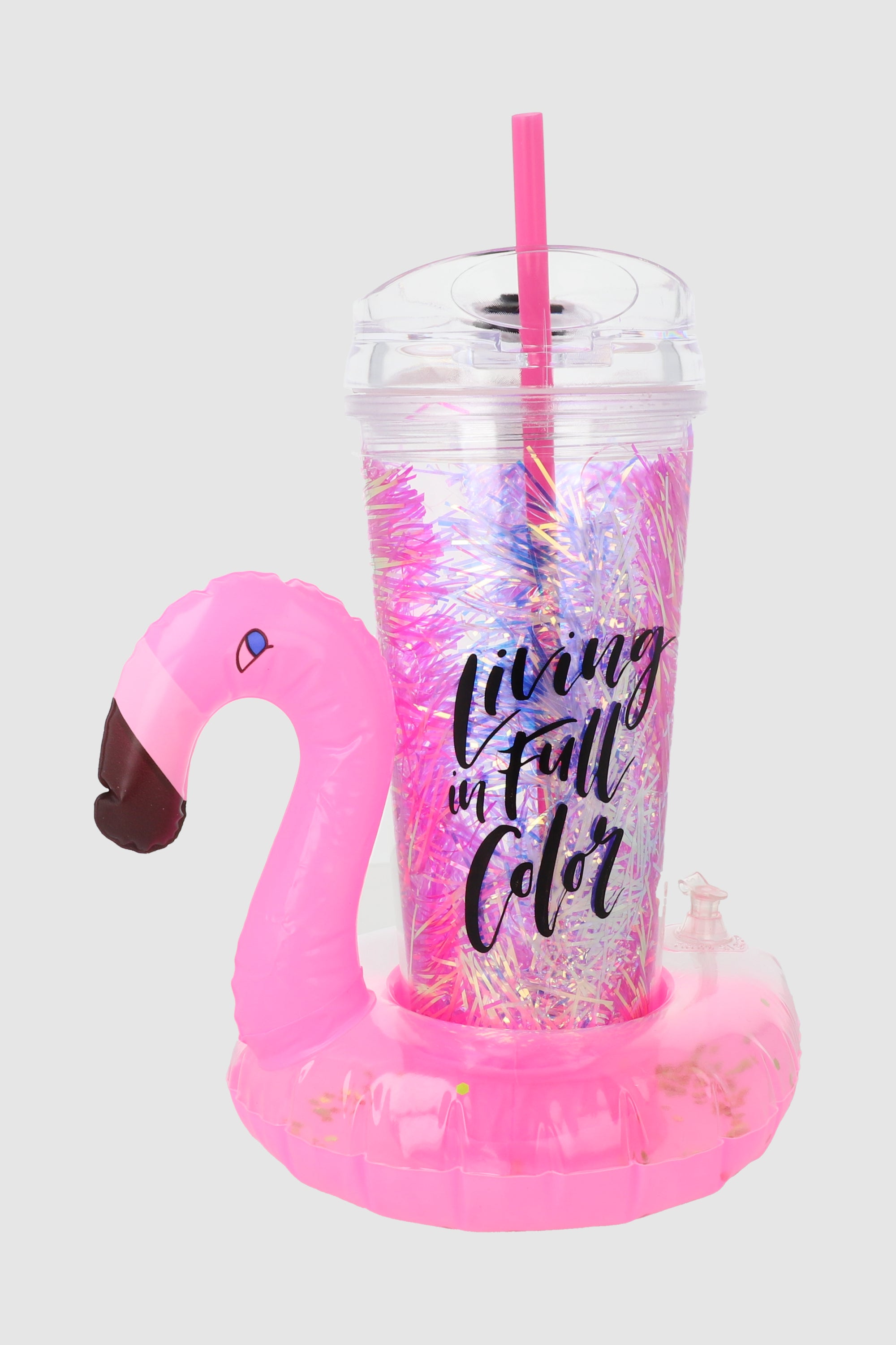 Inflable flamingo para vaso ROSA