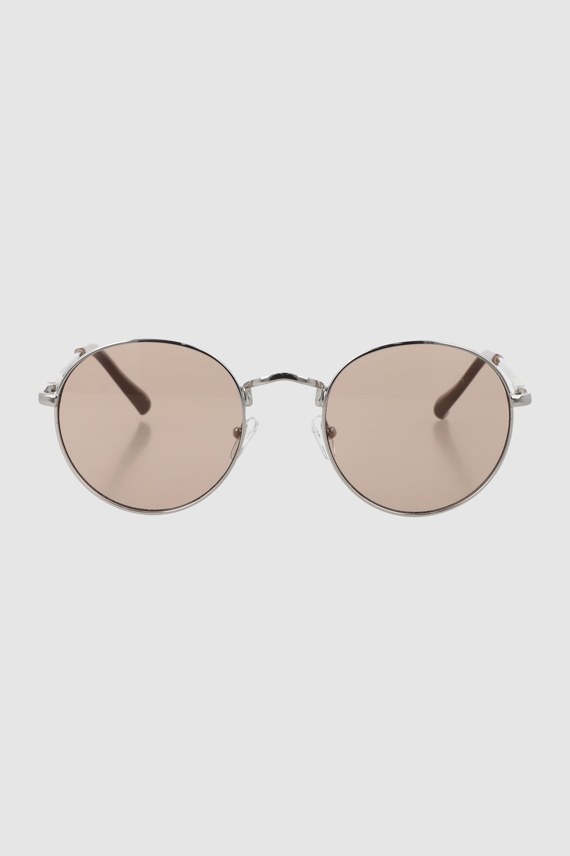 Lentes circulo color metal TAUPE