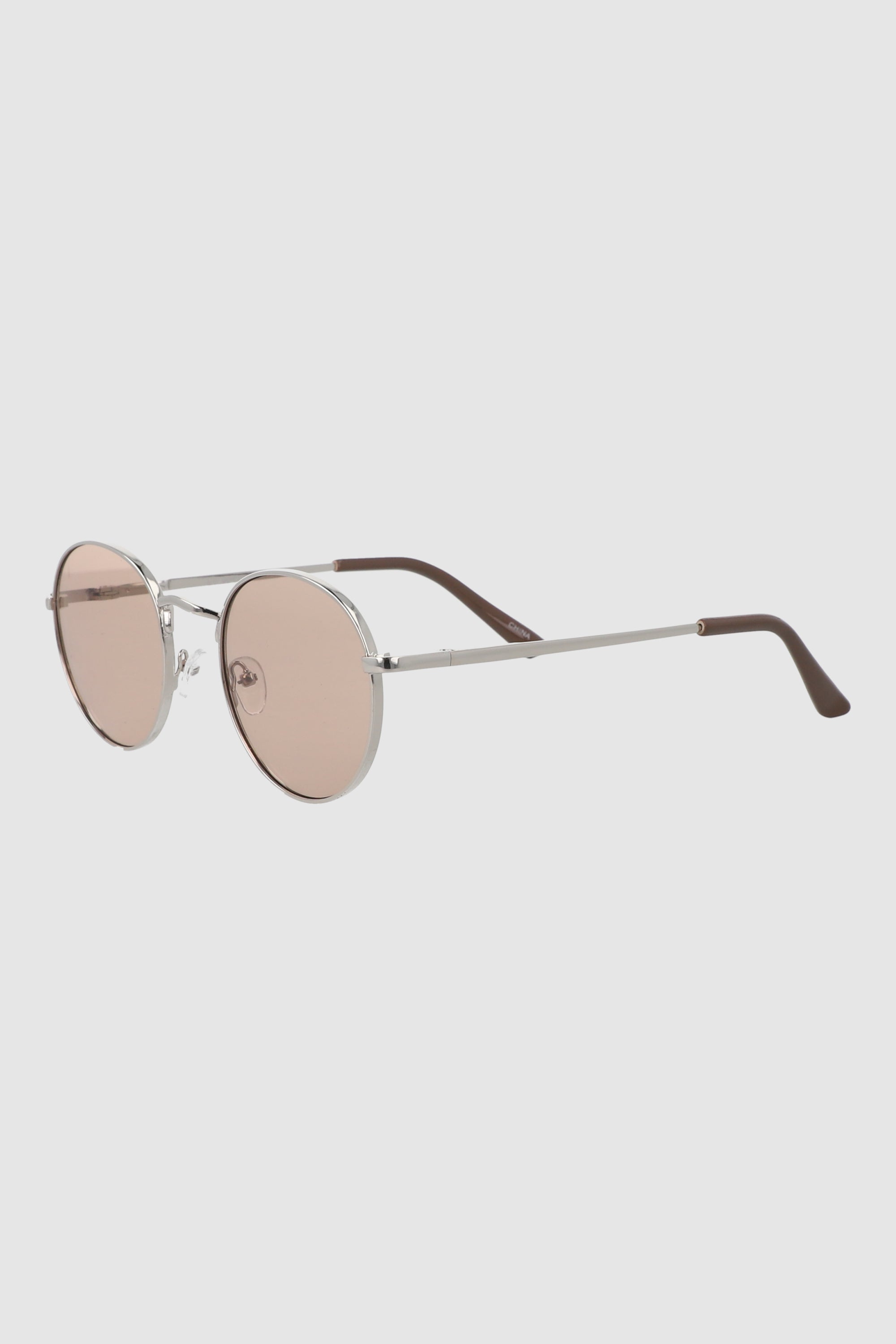 Lentes circulo color metal TAUPE