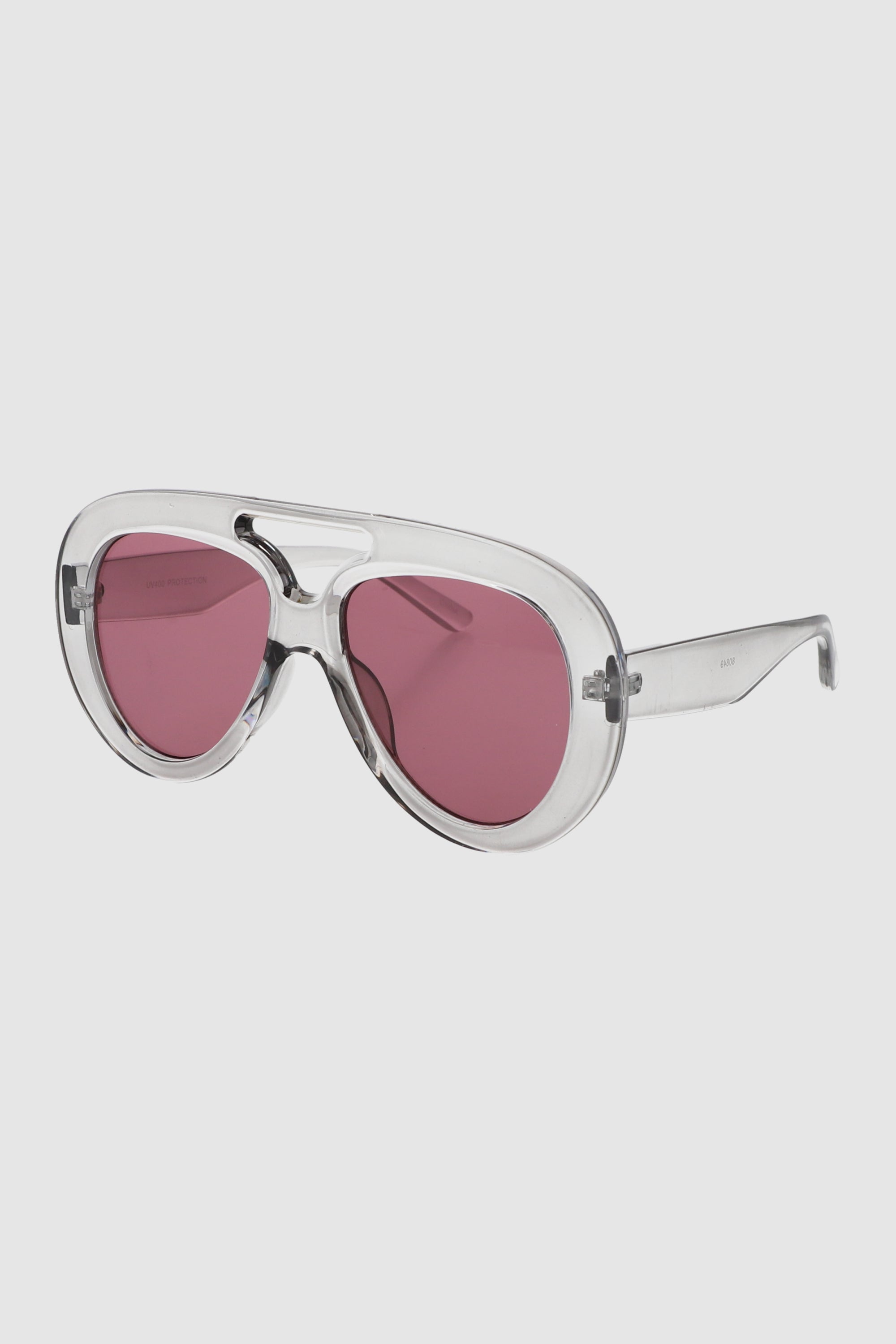 Lentes aviador chubby TRANSPARENTE