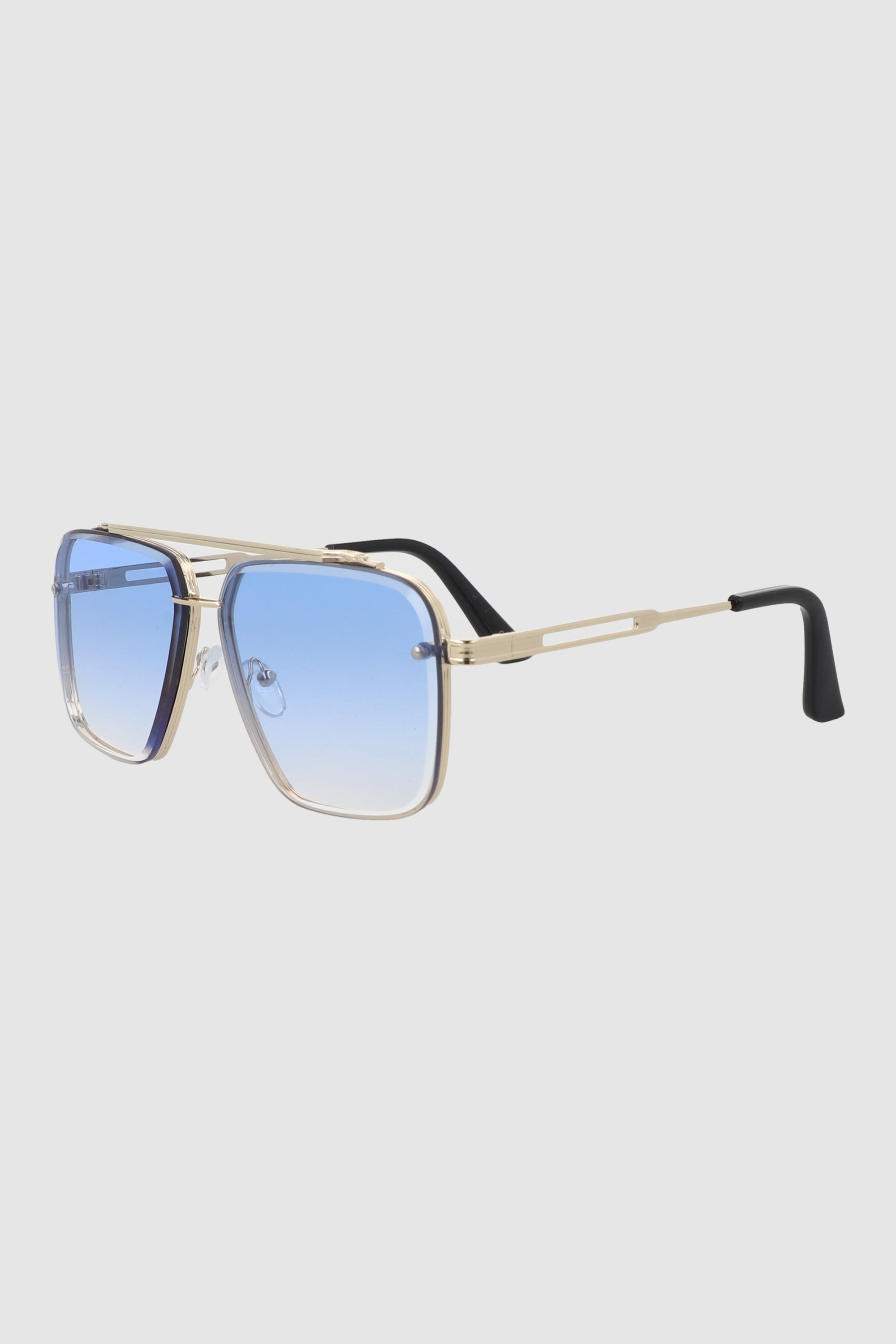 Lentes aviador cuadrado metal AZUL