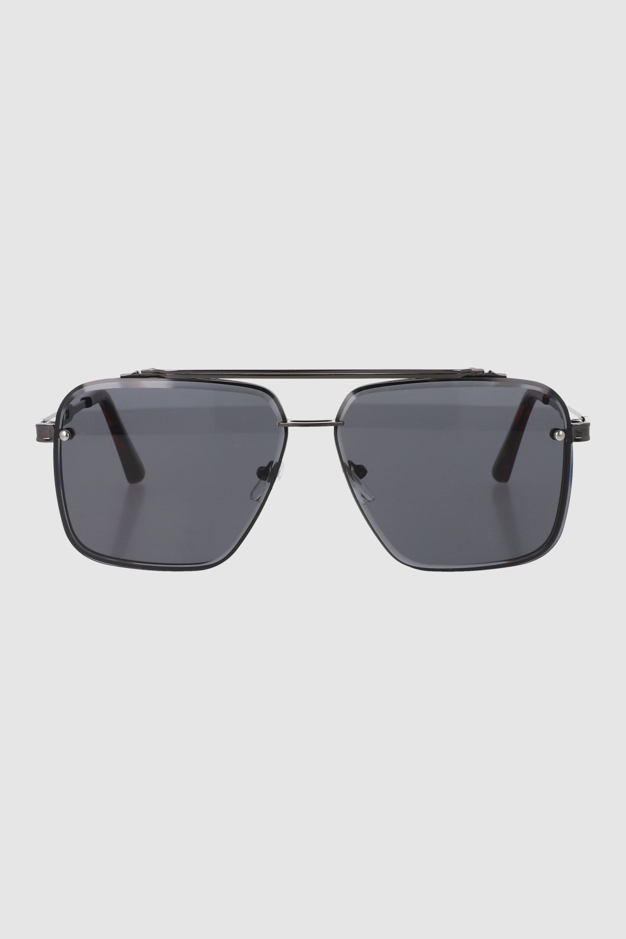 Lentes aviador cuadrado metal NEGRO