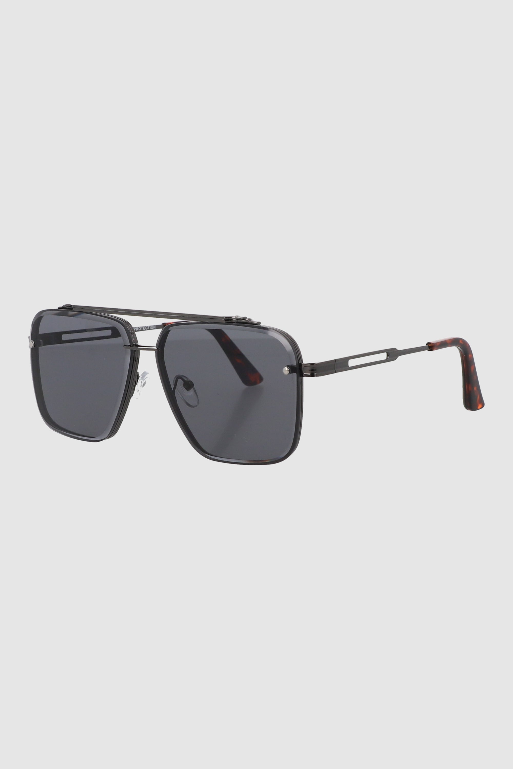 Lentes aviador cuadrado metal NEGRO