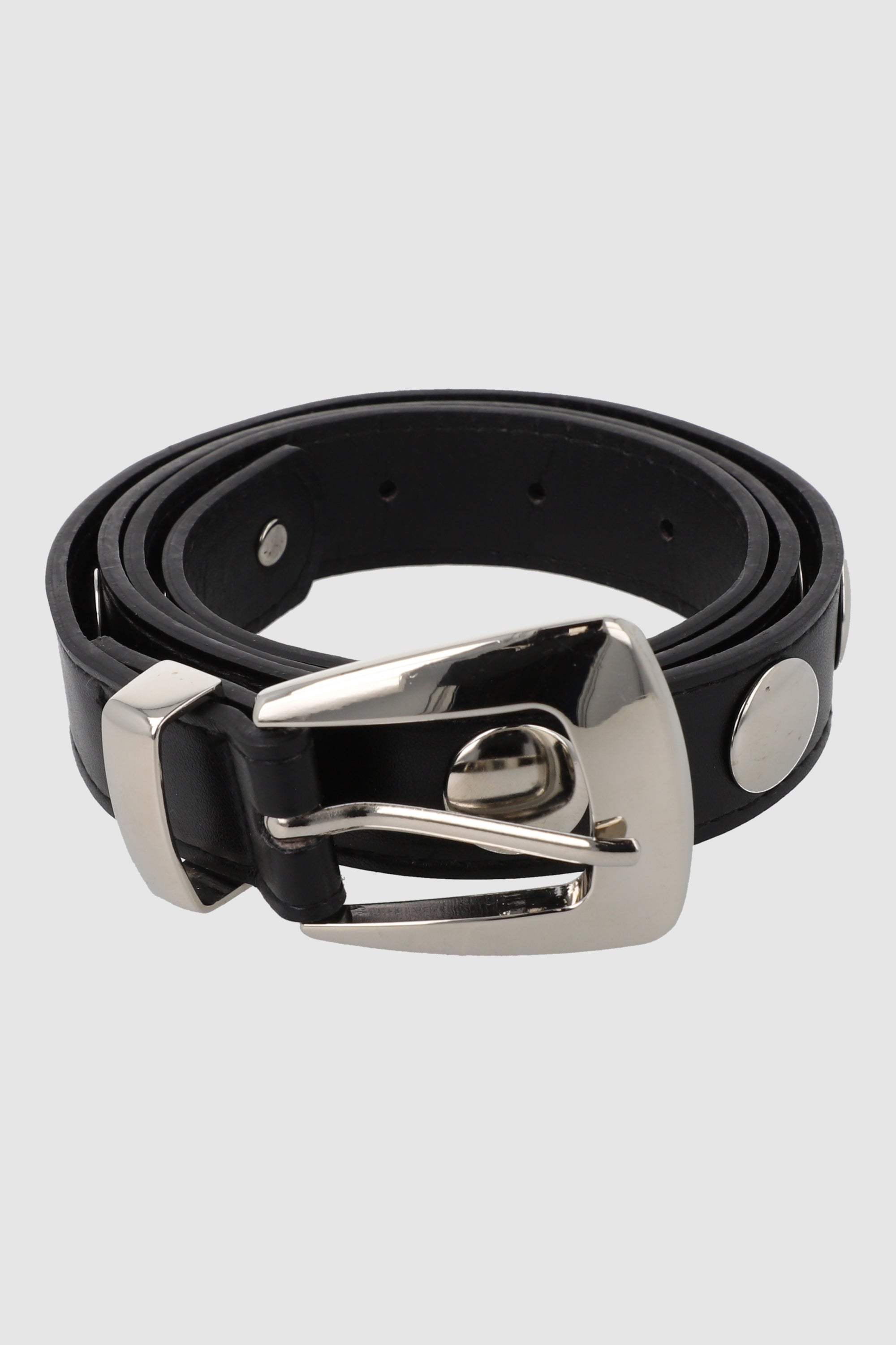 Cinturon 3 studs planos NEGRO