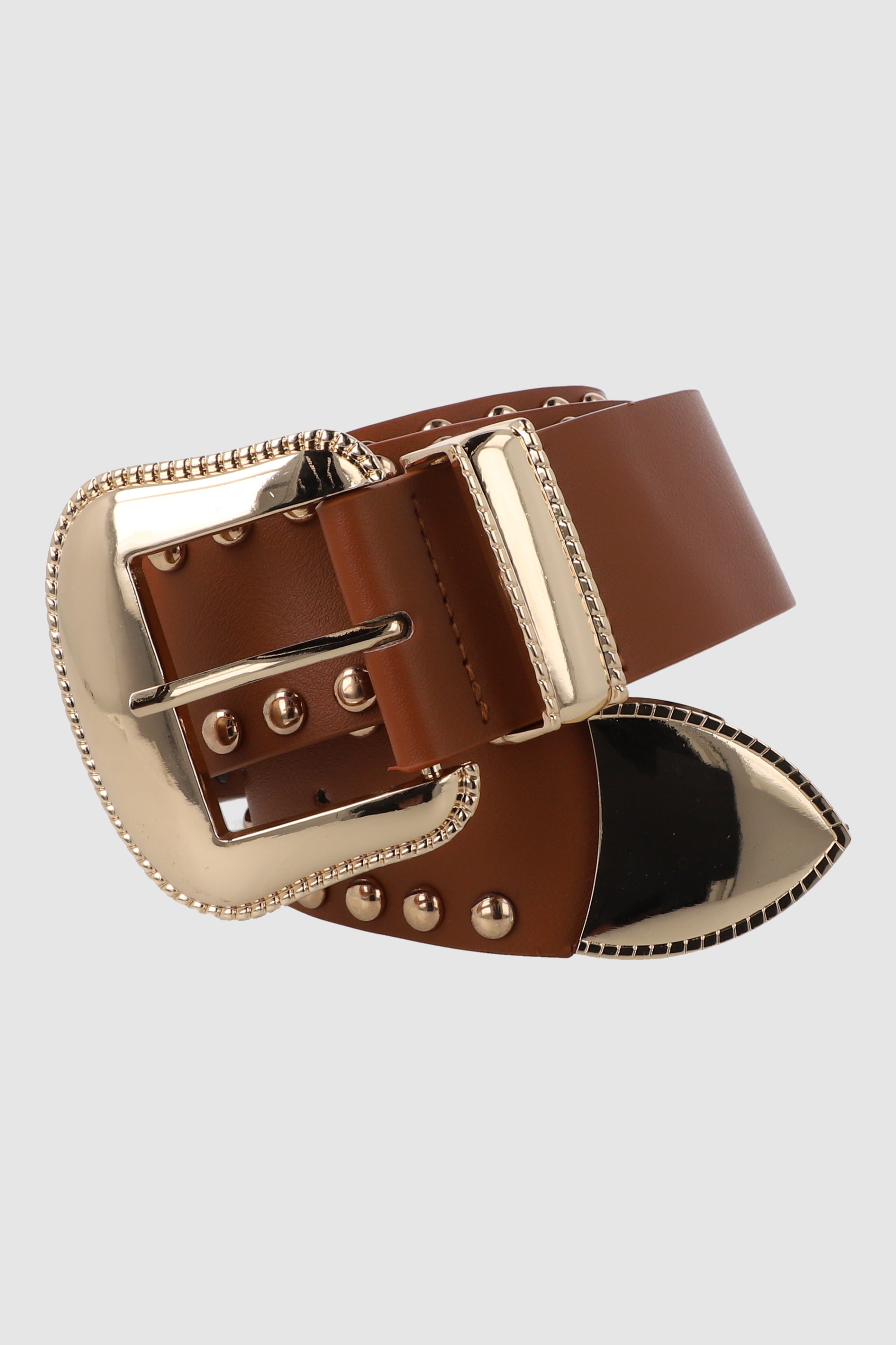 Cinturon vaquero studs CAMELLO