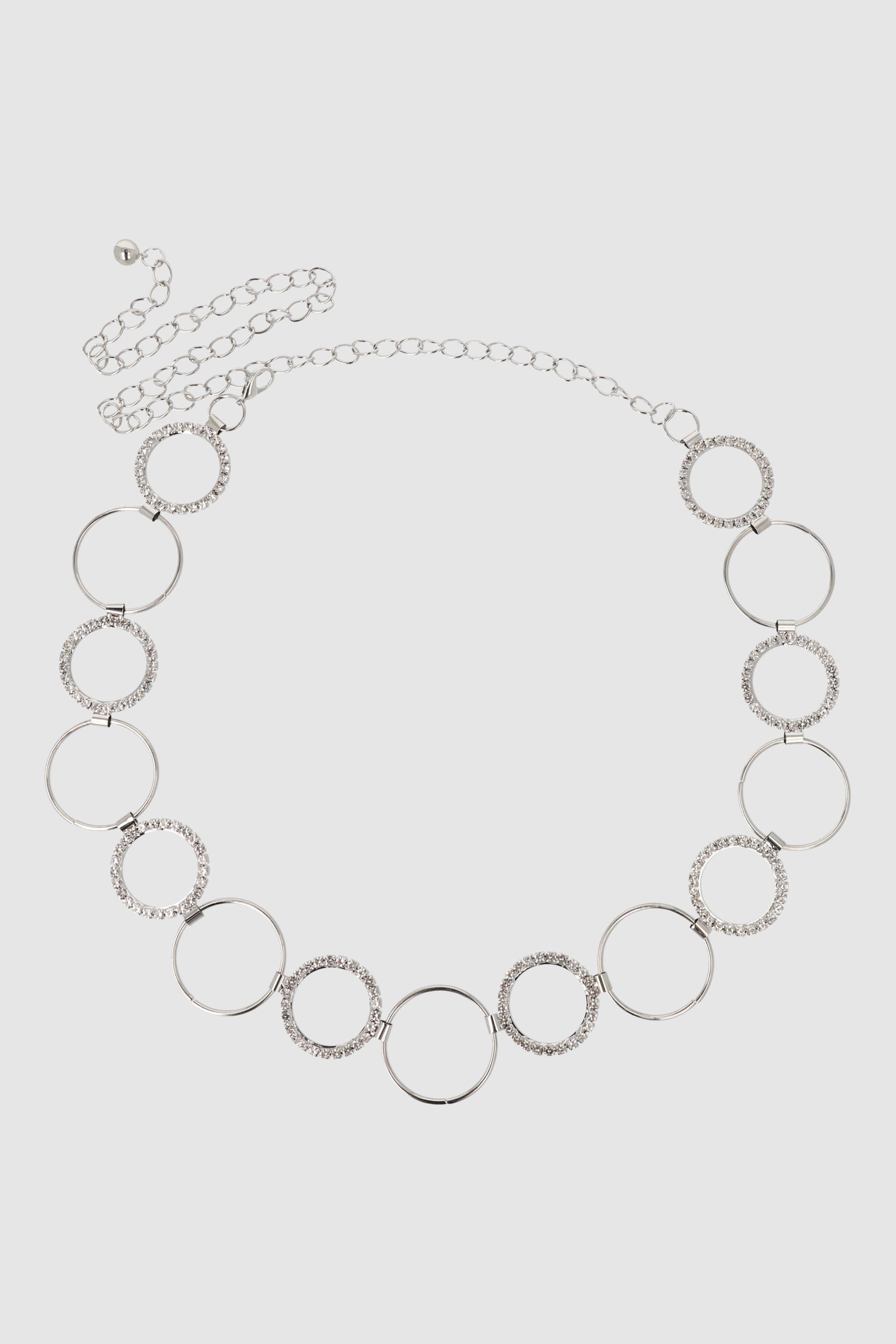 Cinturon cadena aros PLATA
