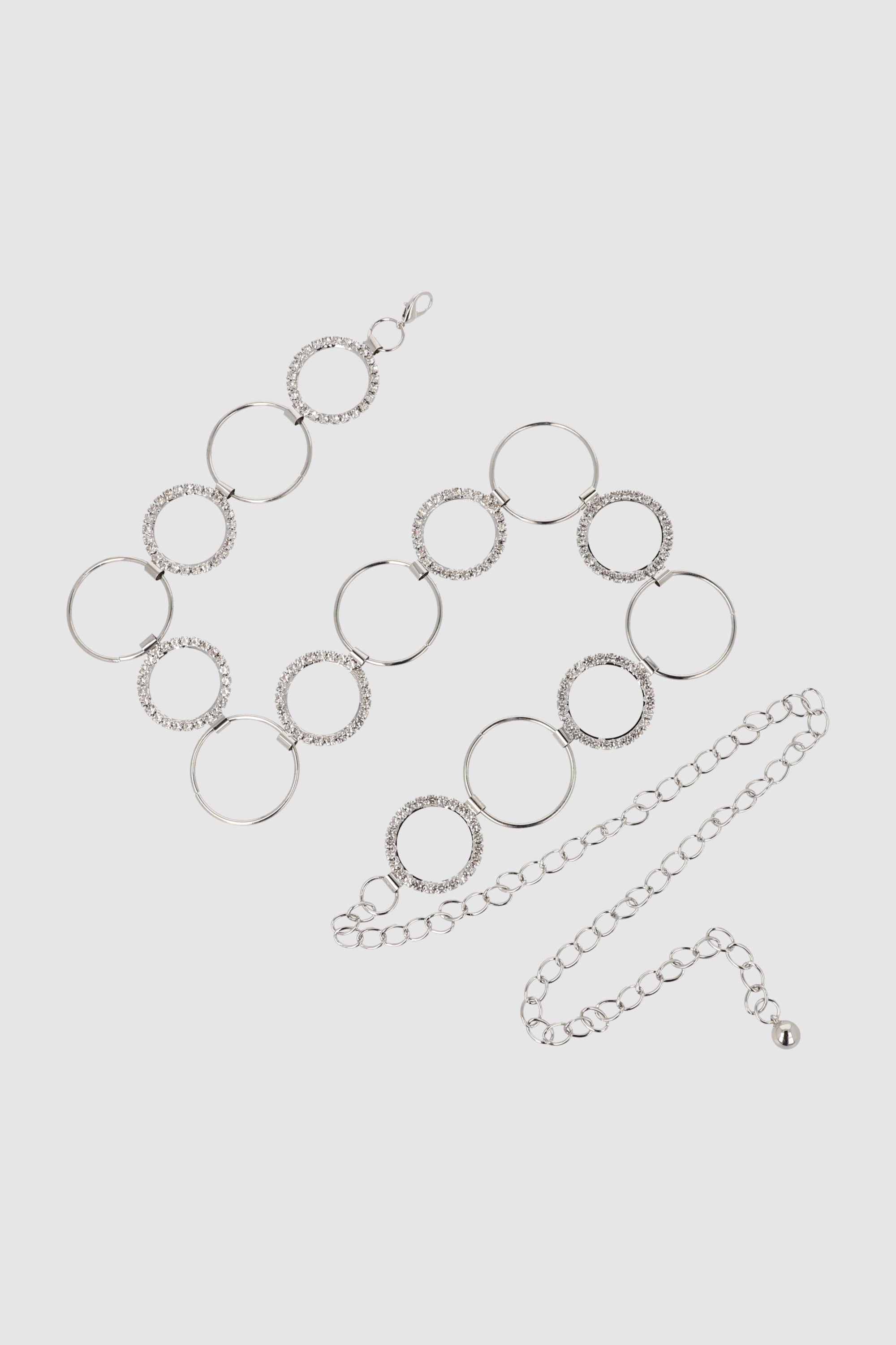 Cinturon cadena aros PLATA