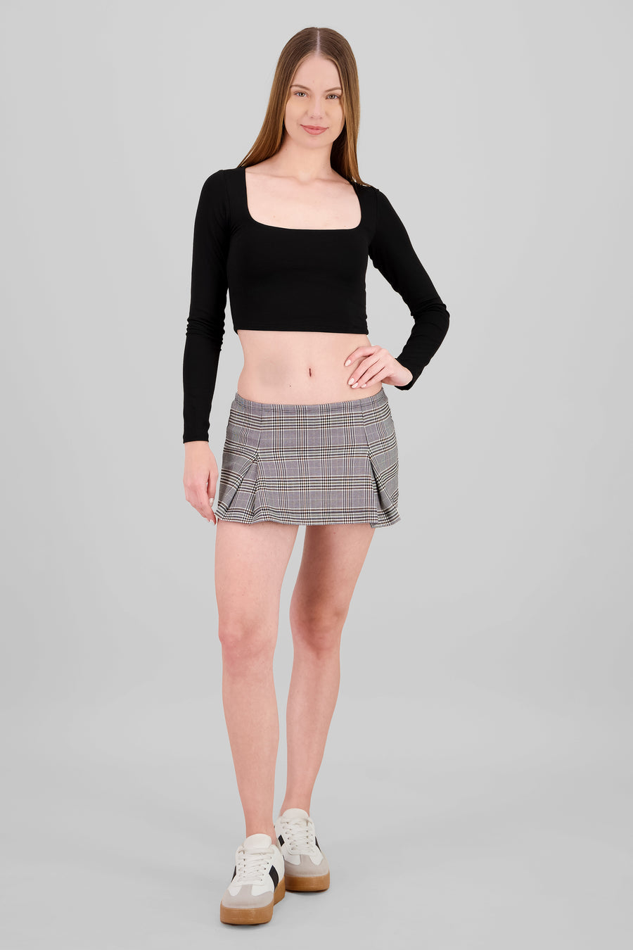 Falda Short Cuadro
