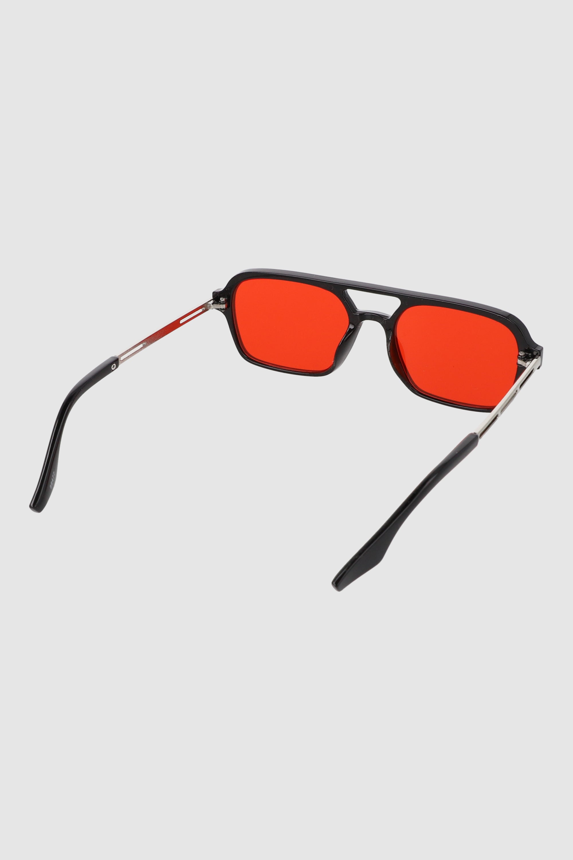 Lentes aviador rectangulo color ROJO