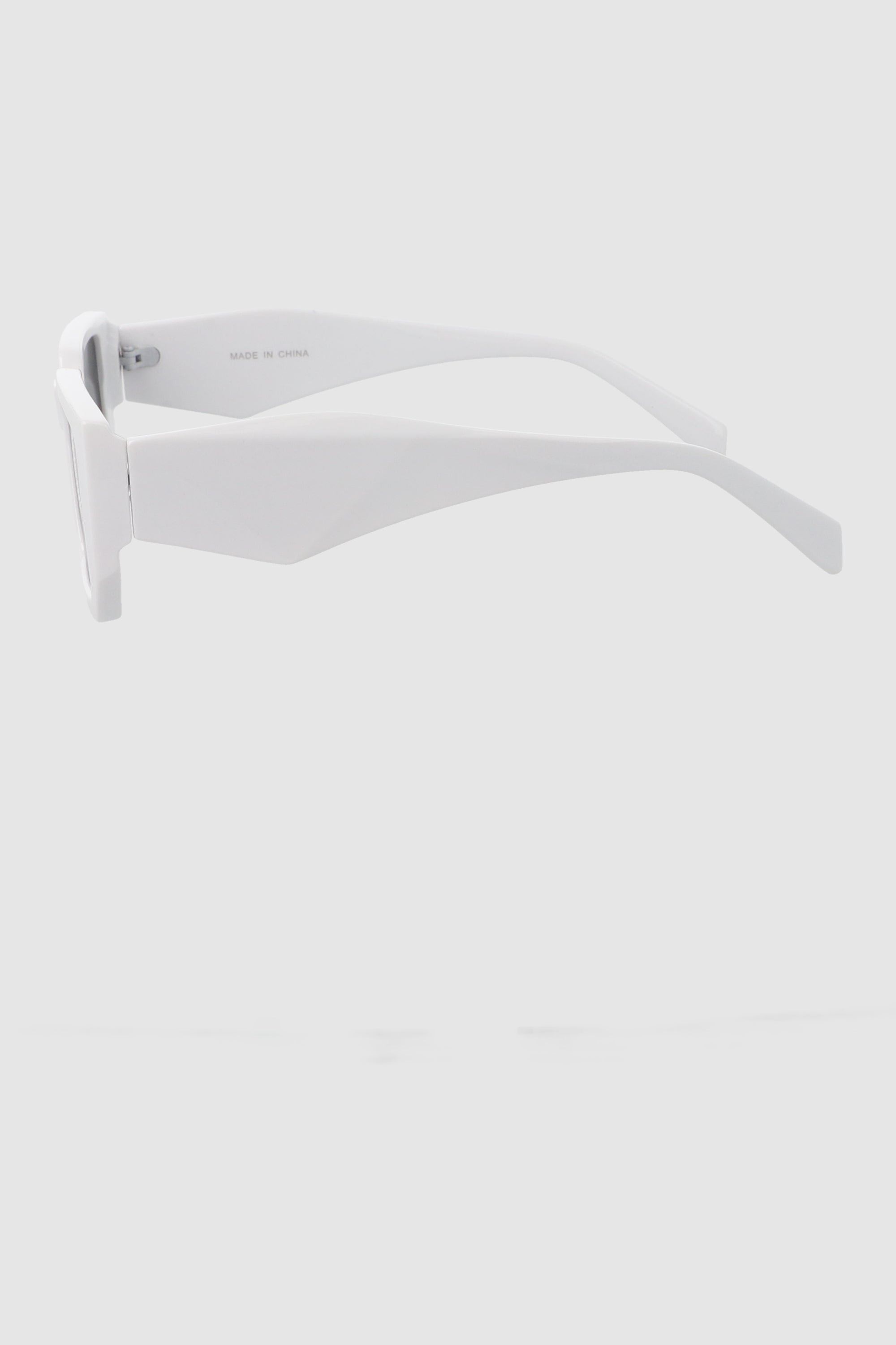 Lentes rectangulo brazo geometrico BLANCO