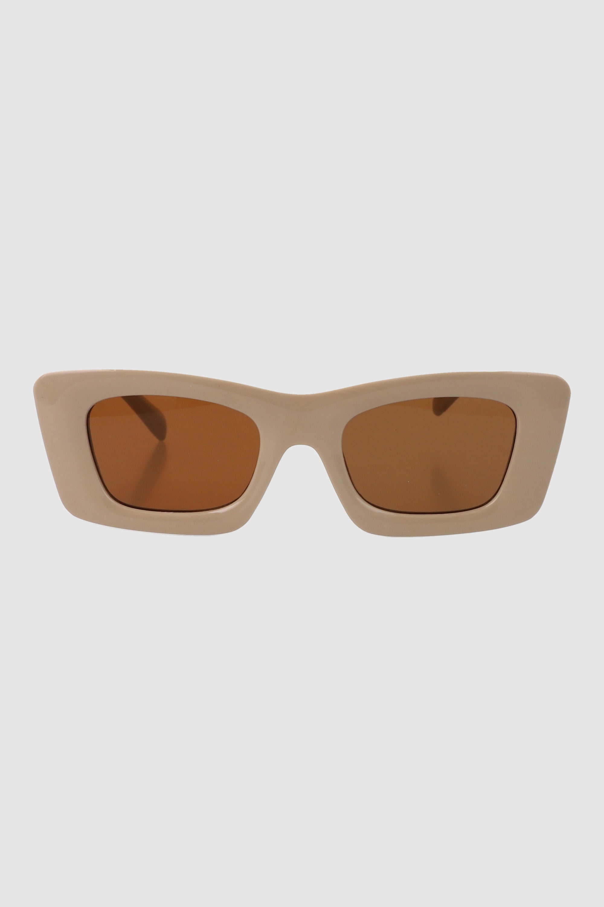 Lentes rectangulo cateye oversize BEIGE