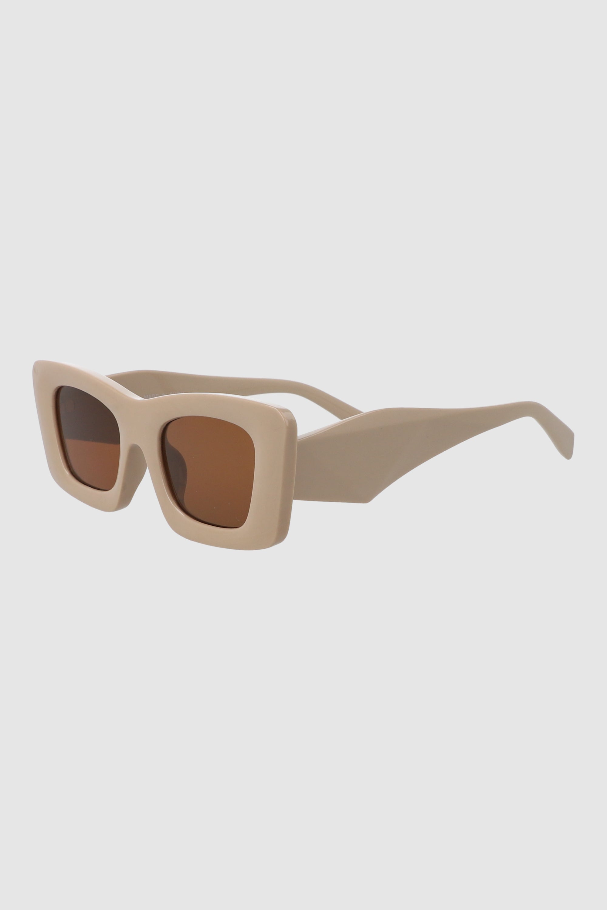 Lentes rectangulo cateye oversize BEIGE