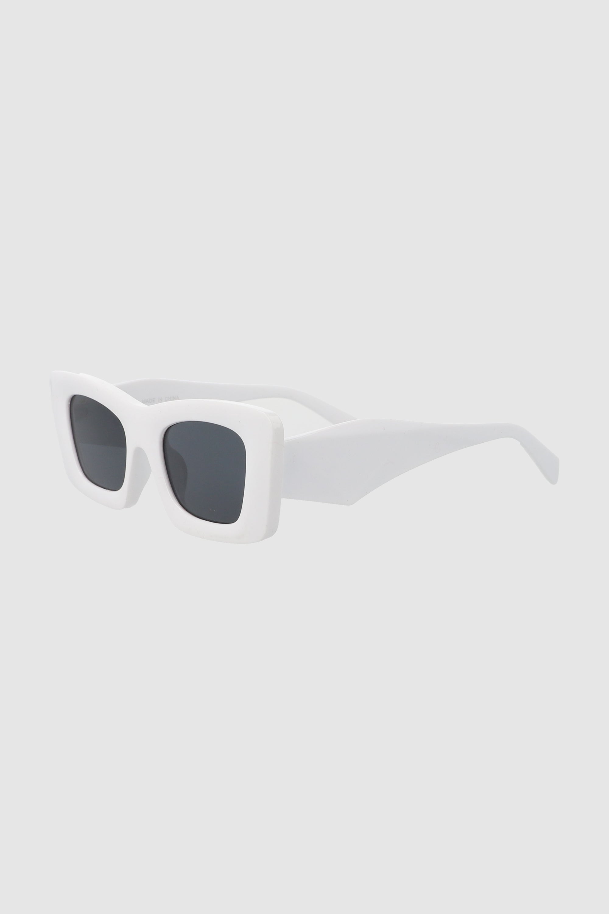 Lentes rectangulo cateye oversize BLANCO