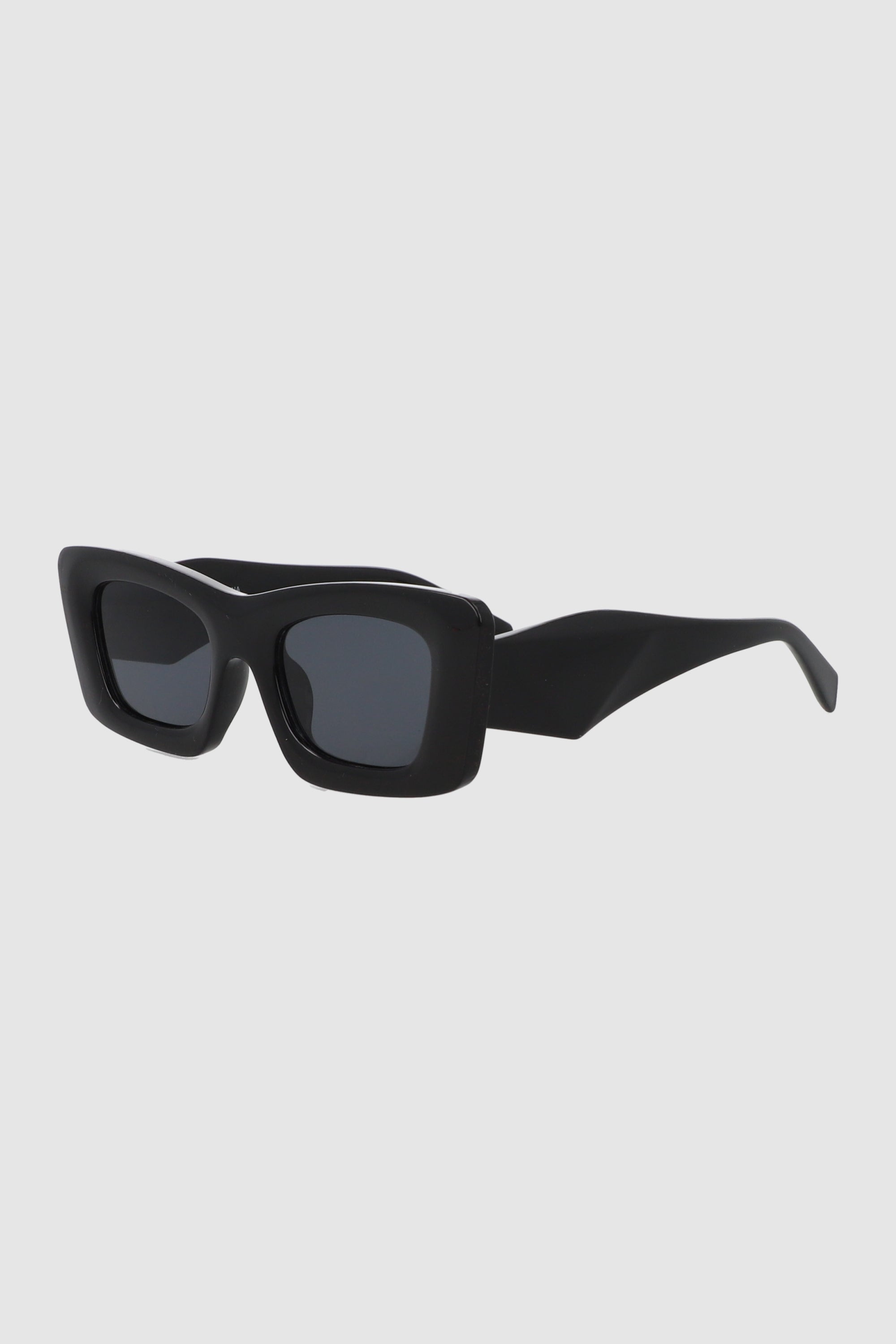 Lentes rectangulo cateye oversize NEGRO