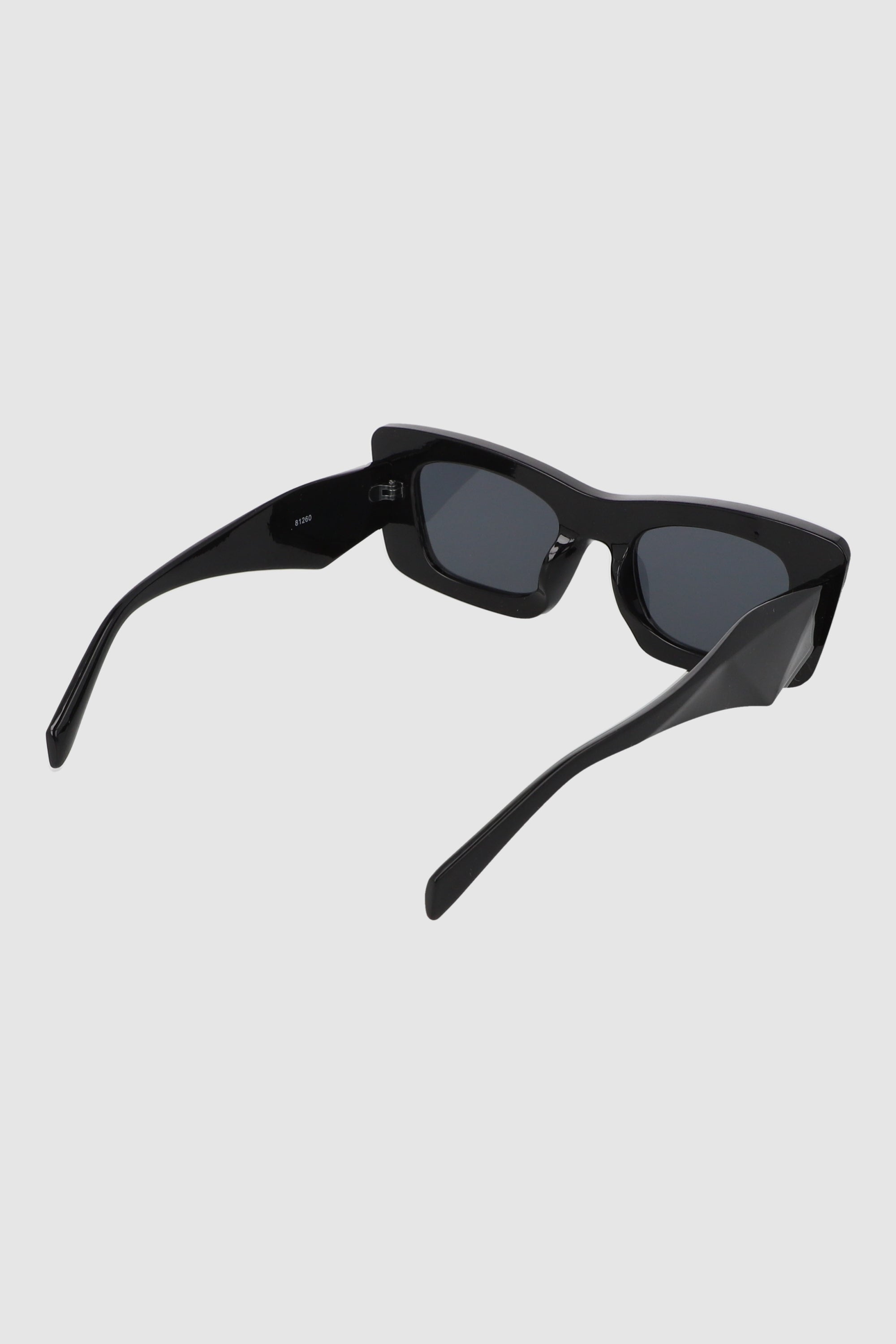 Lentes rectangulo cateye oversize NEGRO