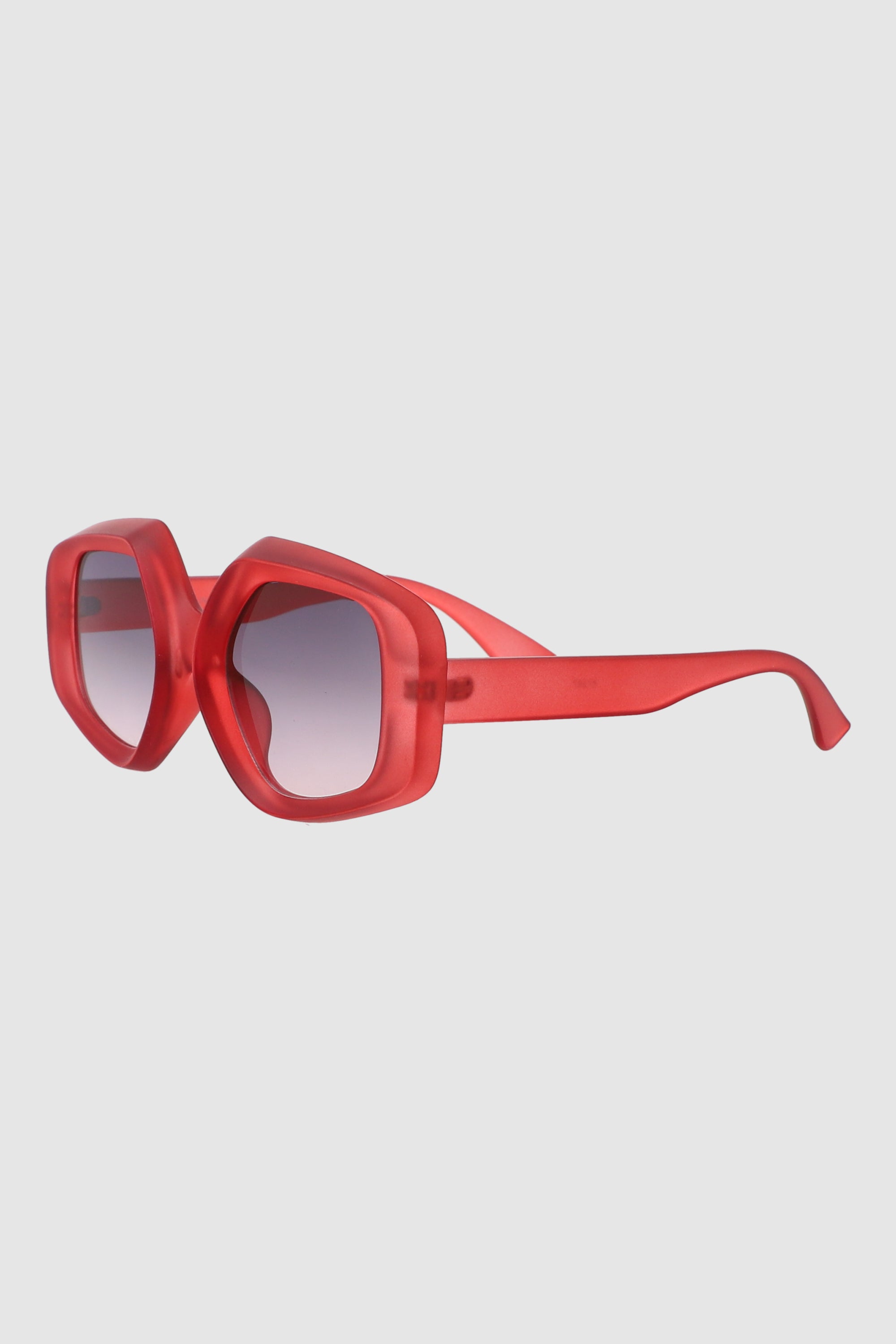 Lentes oversize geometricos ROJO