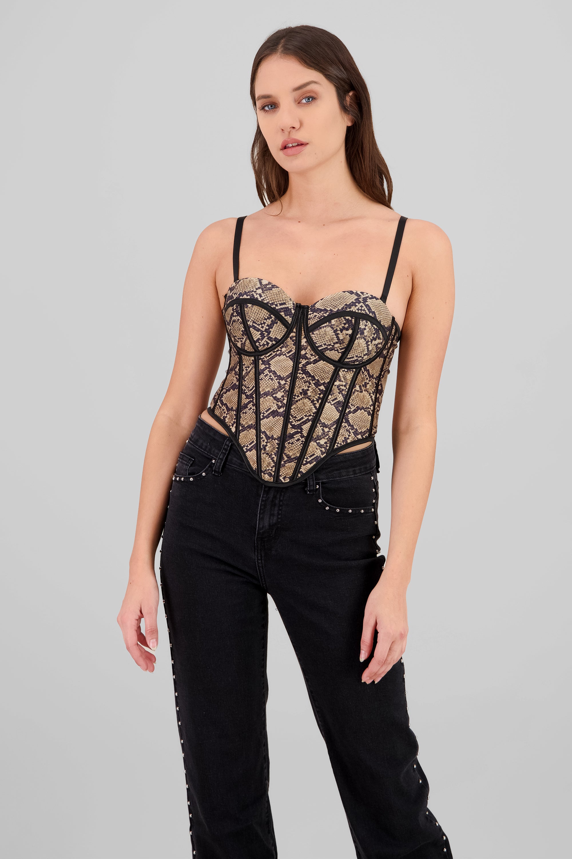 Corset animal print s NEGRO COMBO