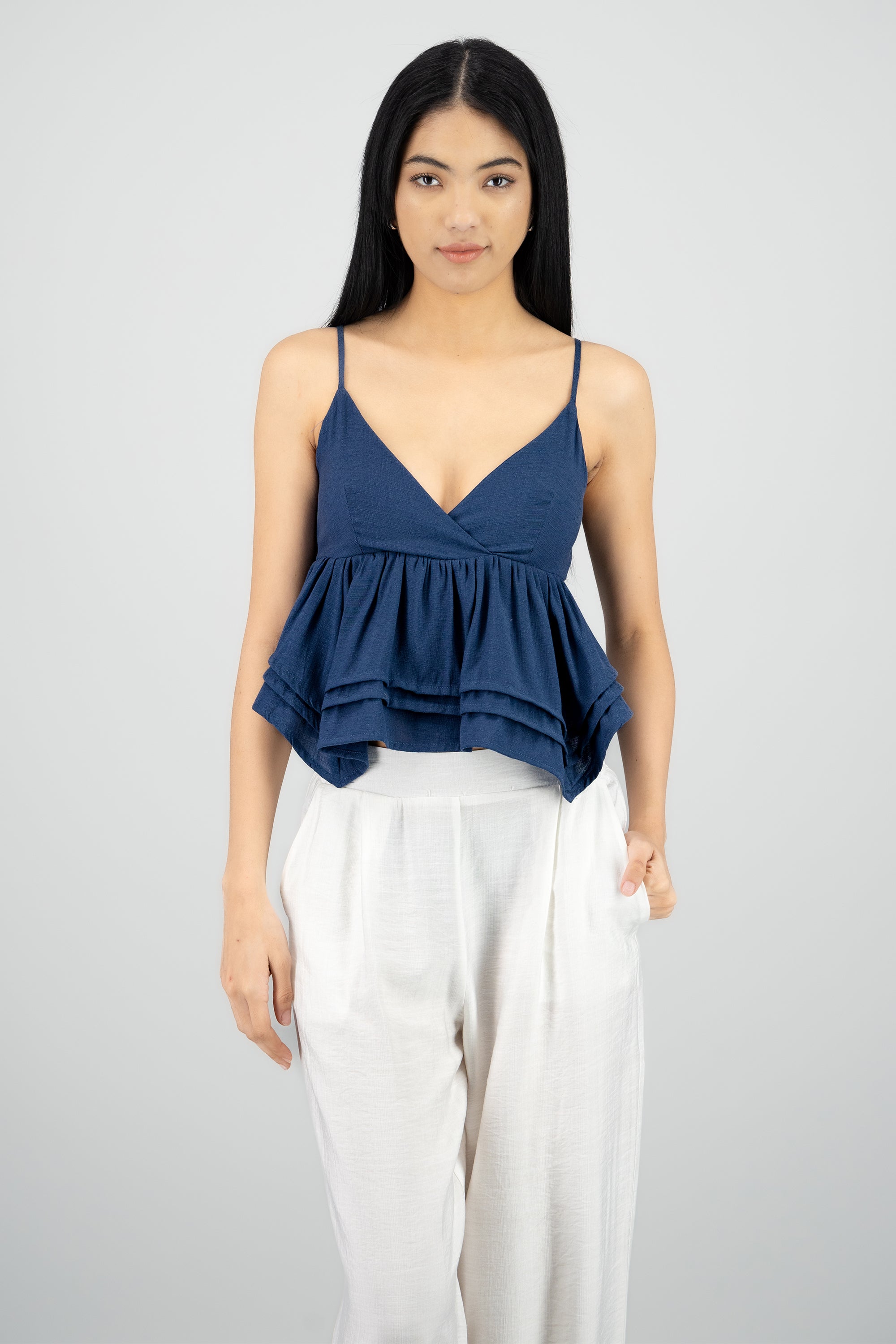 Blusa tirantes lisa MARINO