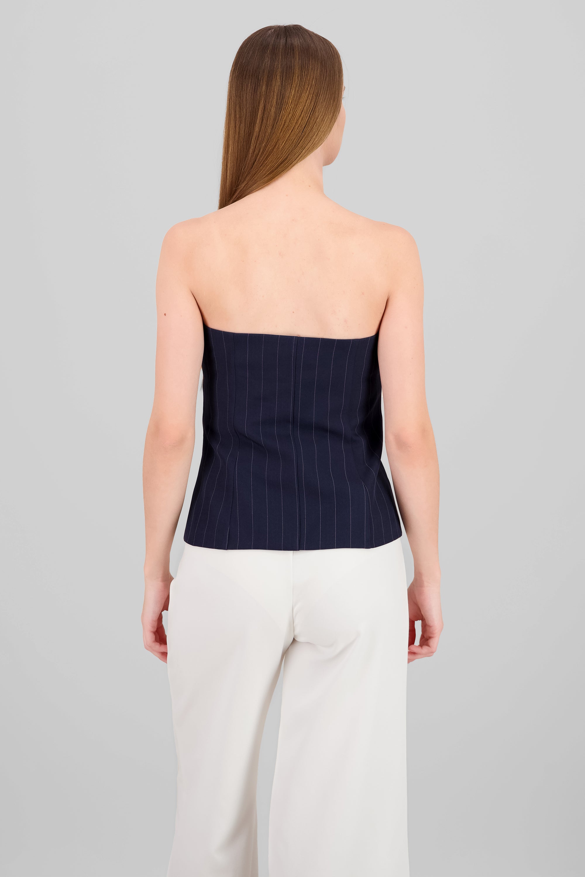 Top sastre strapless con botones Hypsters MARINO COMBO