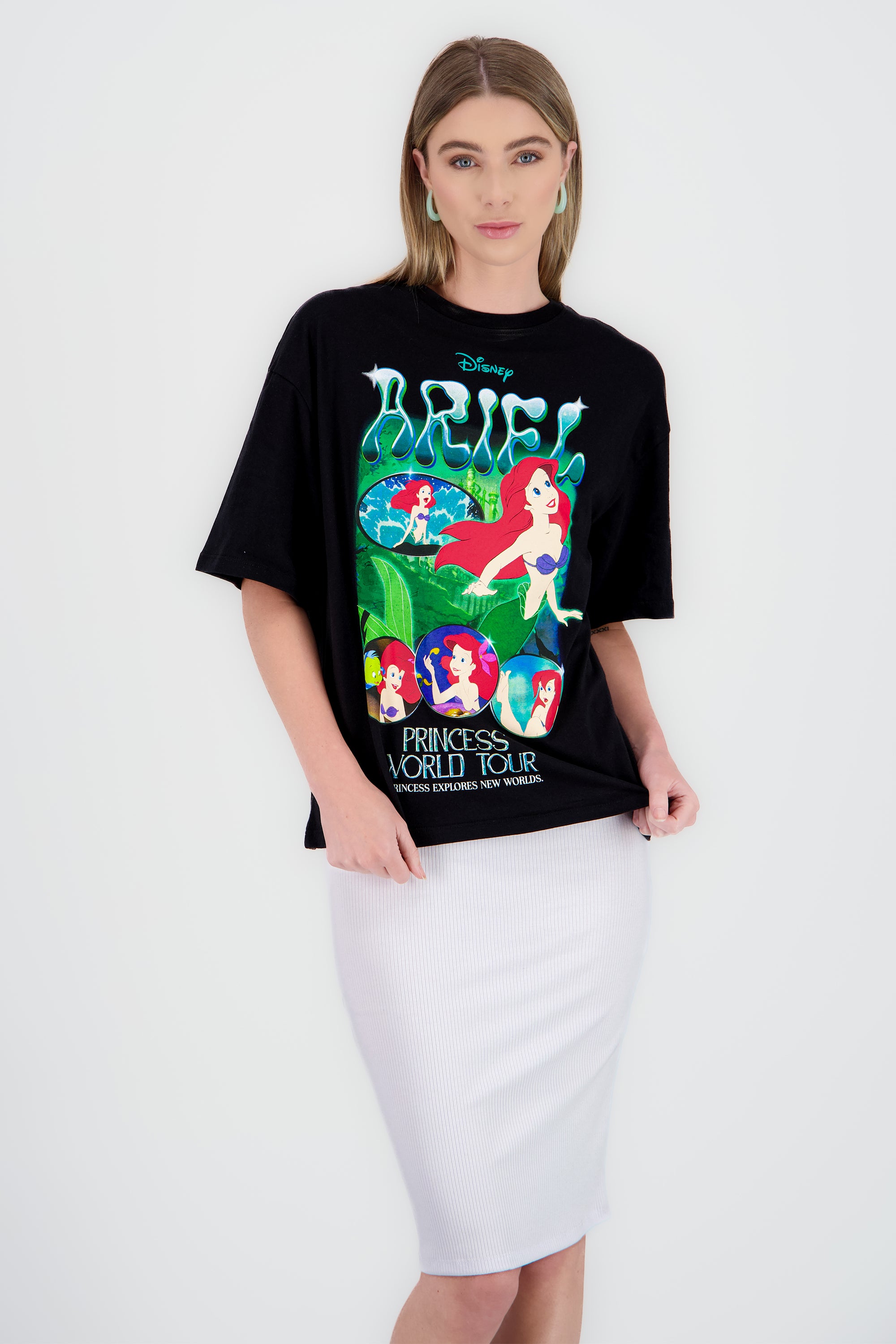 playera ariel pricesa rock NEGRO