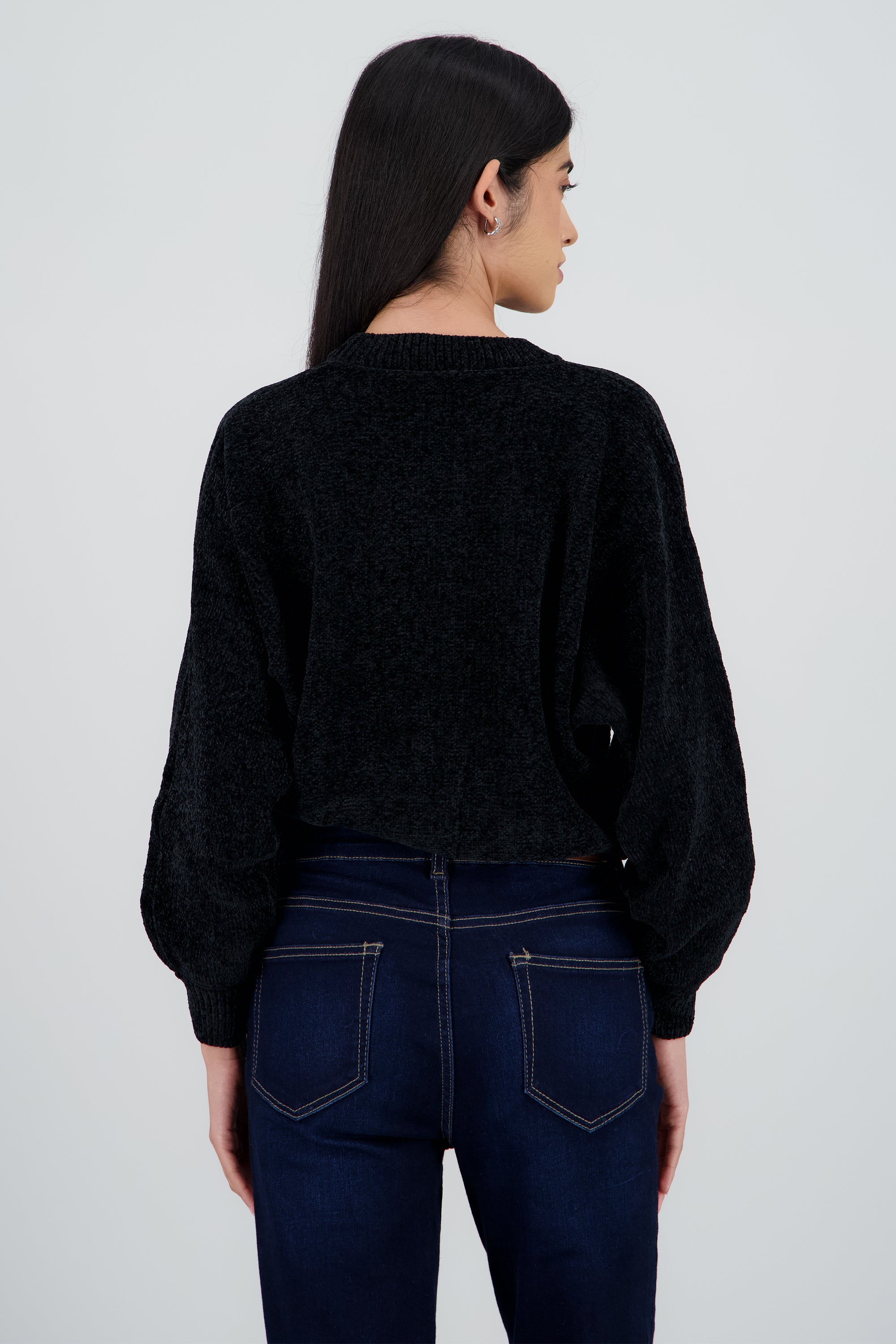 Sueter liso suave NEGRO