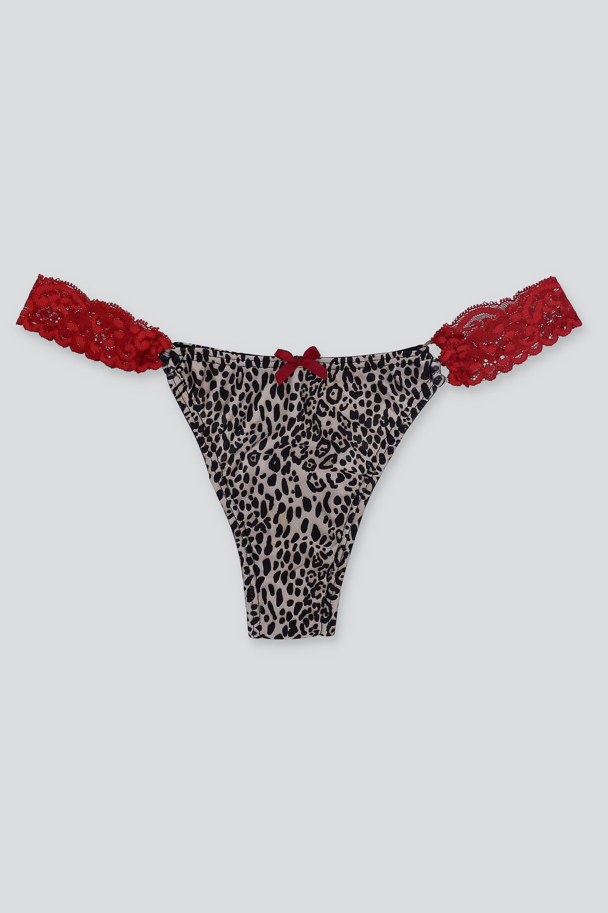 Tanga detalle lateral animal print VINO