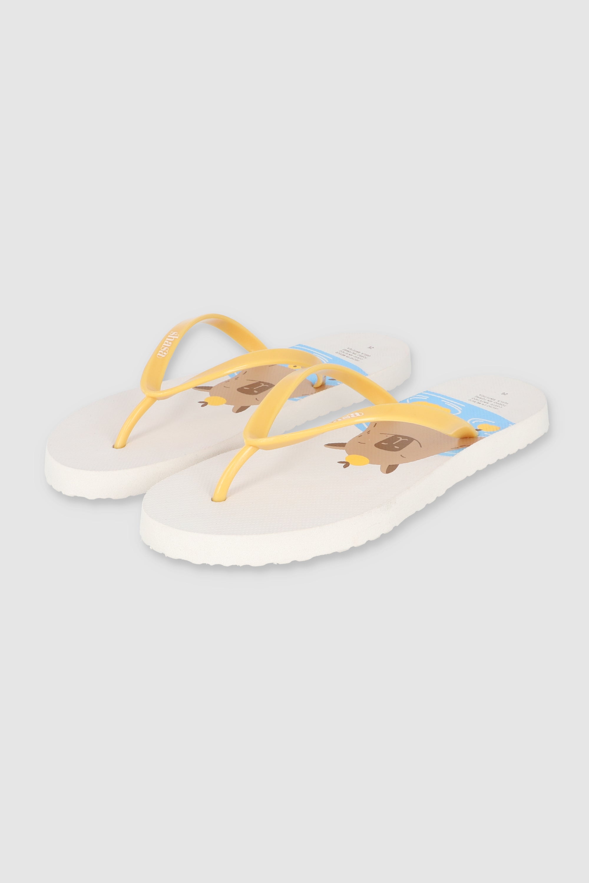 FLIP FLOPS CAPIBARA NADANDO BLANCO