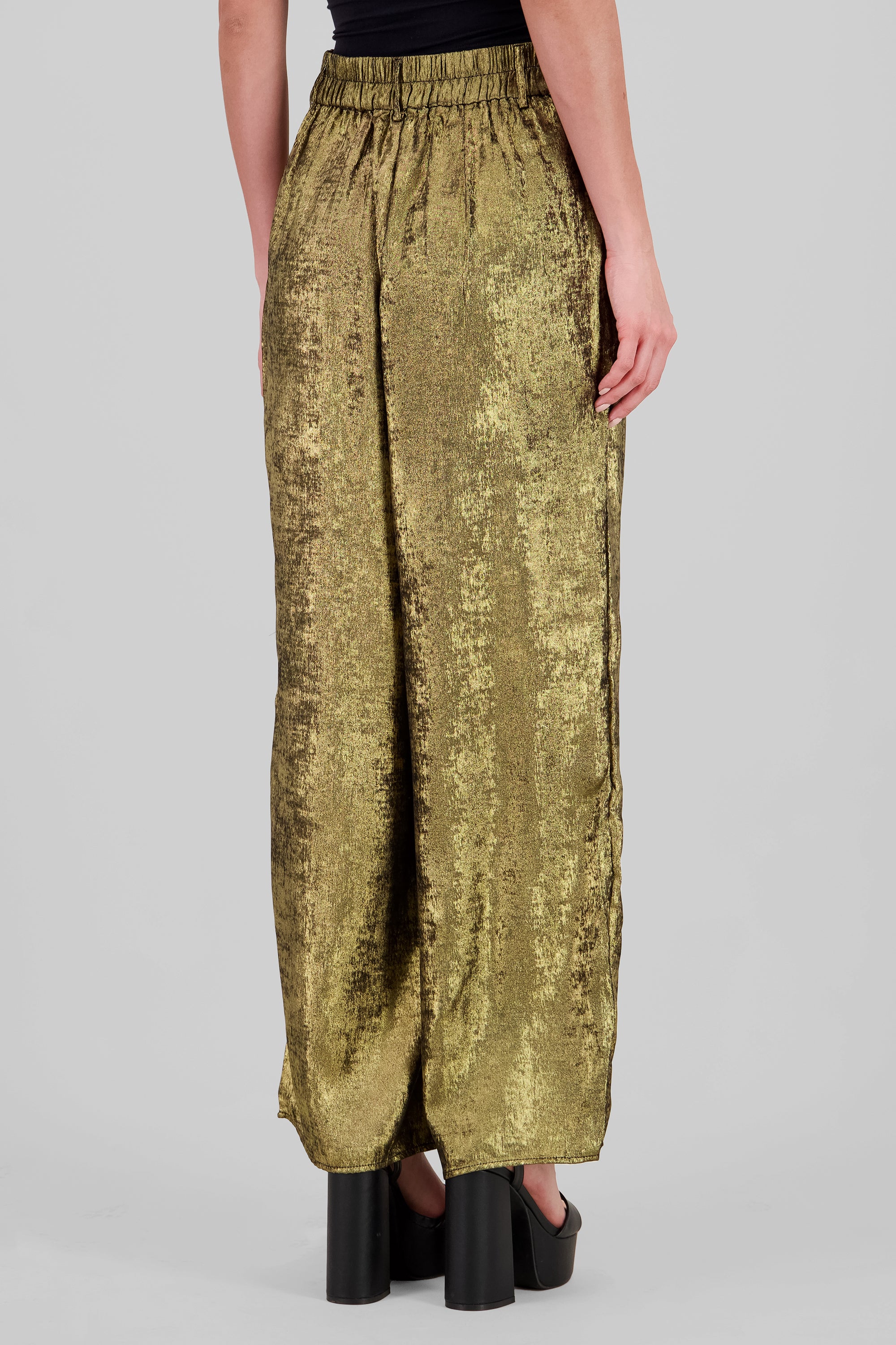 Pantalon amplio lentejuelas ORO