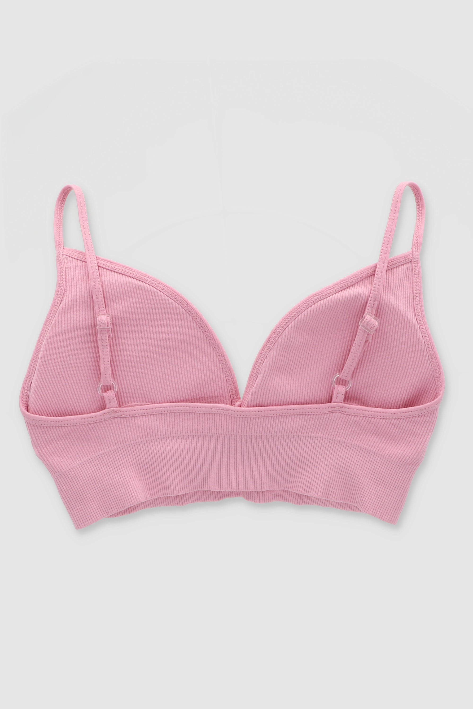 Bralette acanalado copas ROSA