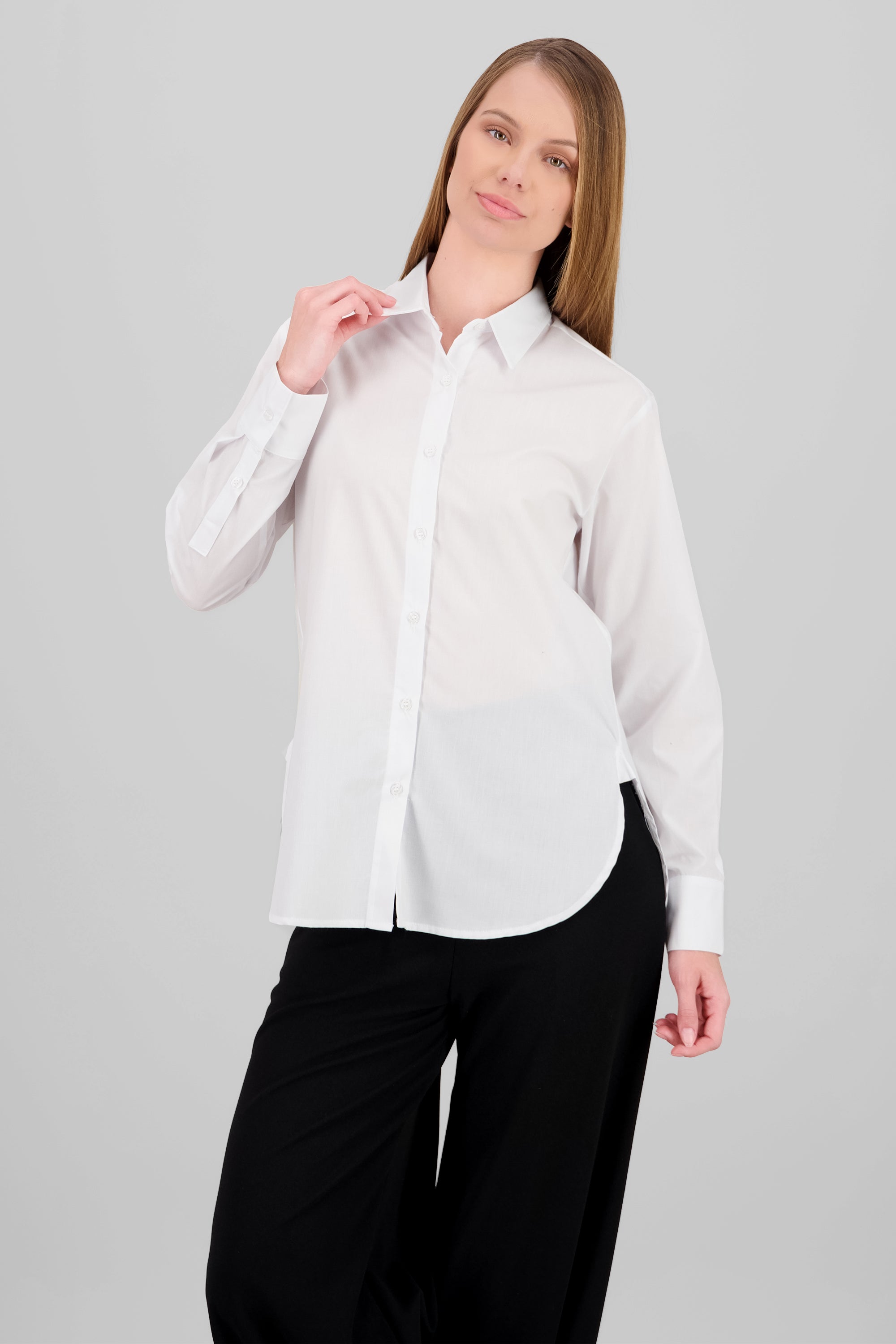 Camisa botones lisa oversize Hypsters BLANCO