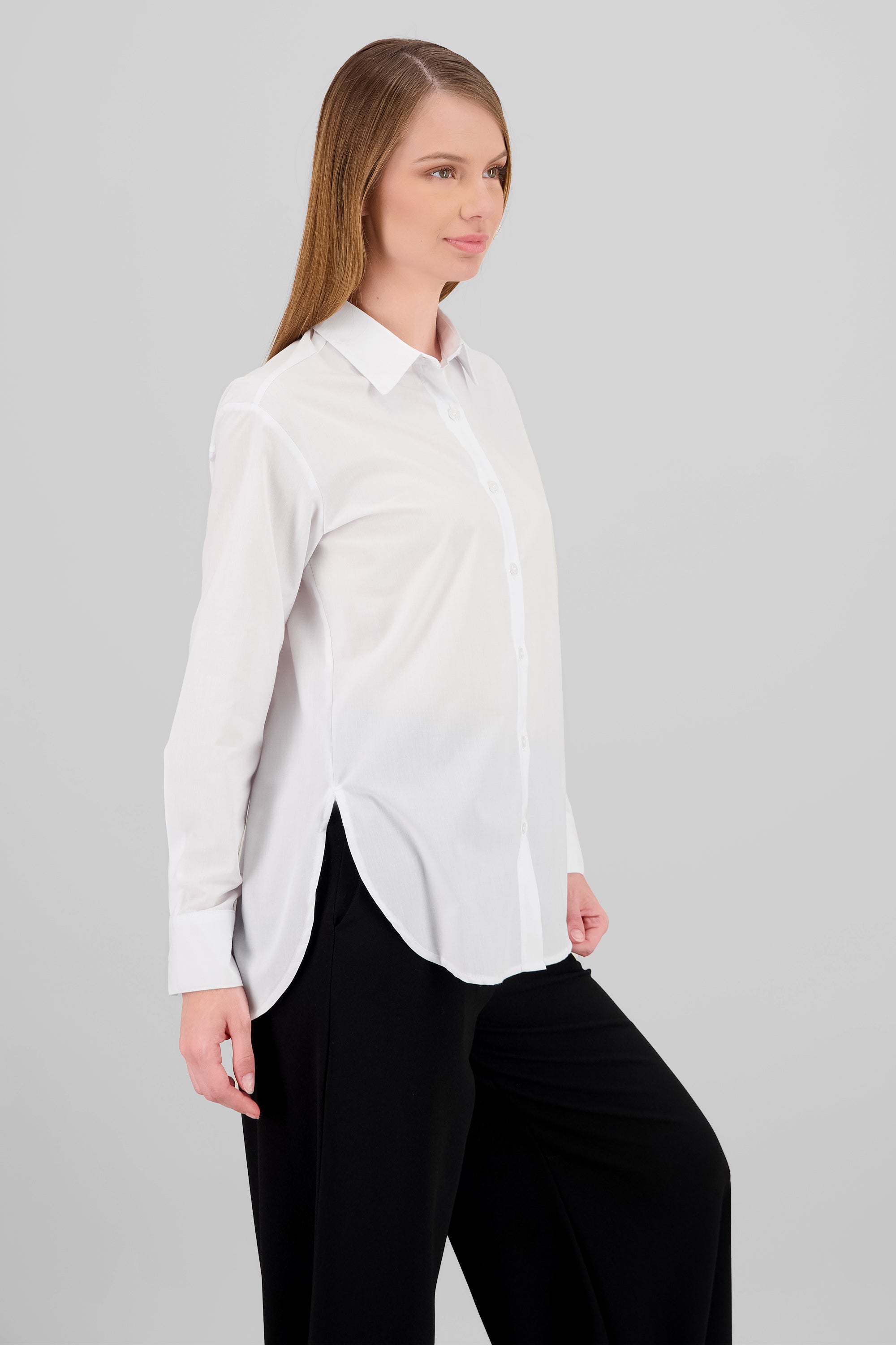 Camisa botones lisa oversize Hypsters BLANCO