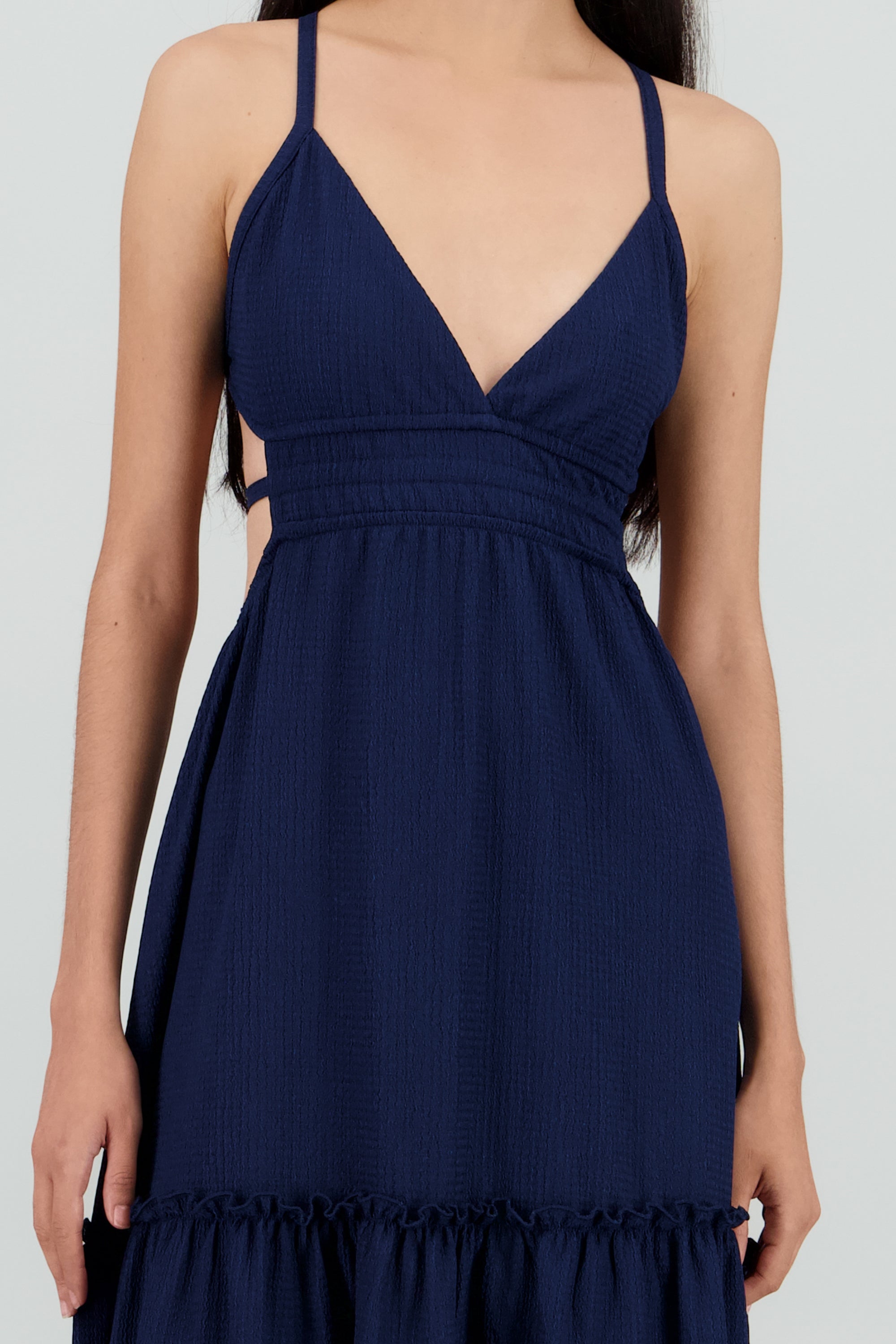 Vestido maxi espalda escote MARINO