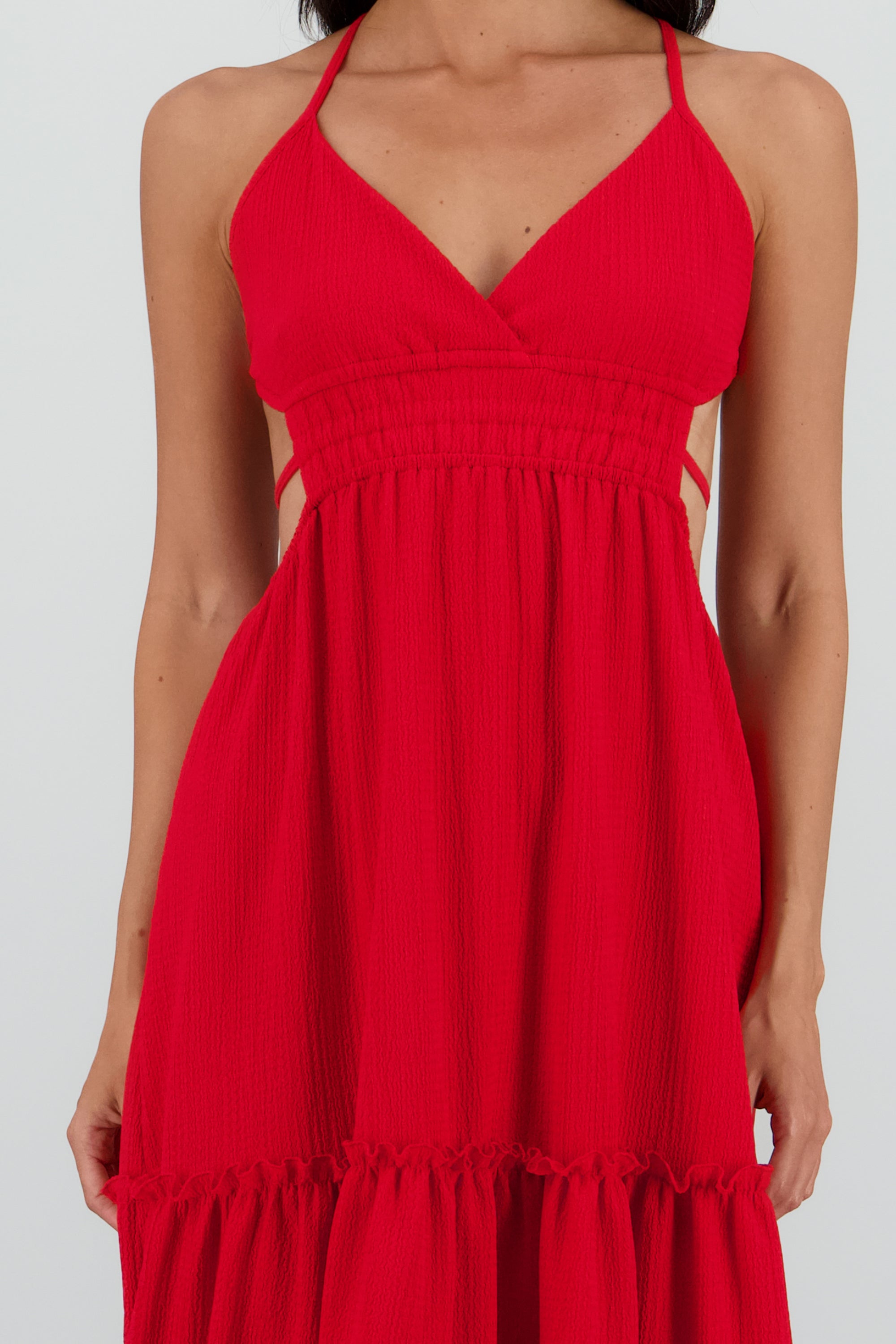 Vestido maxi espalda escote ROJO