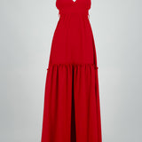 Vestido maxi espalda escote