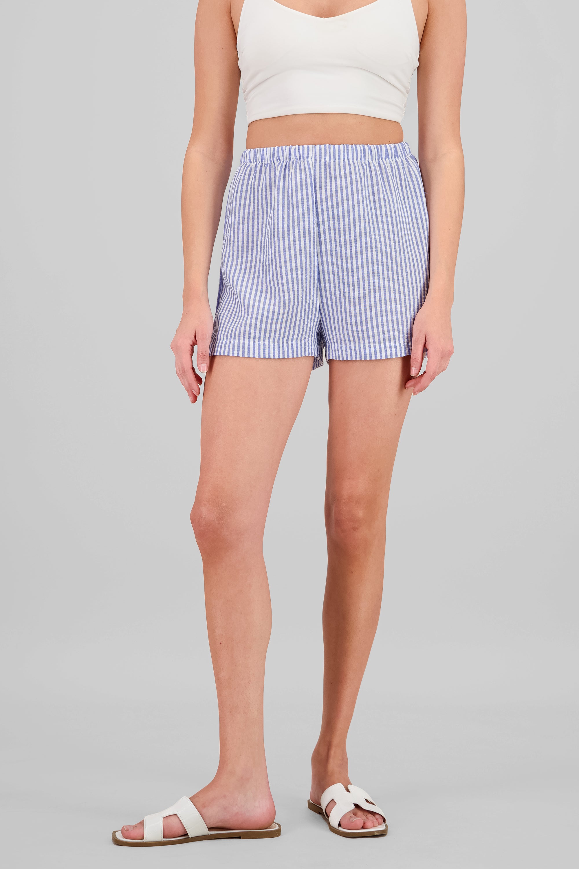 Short textura lineas AZUL COMBO