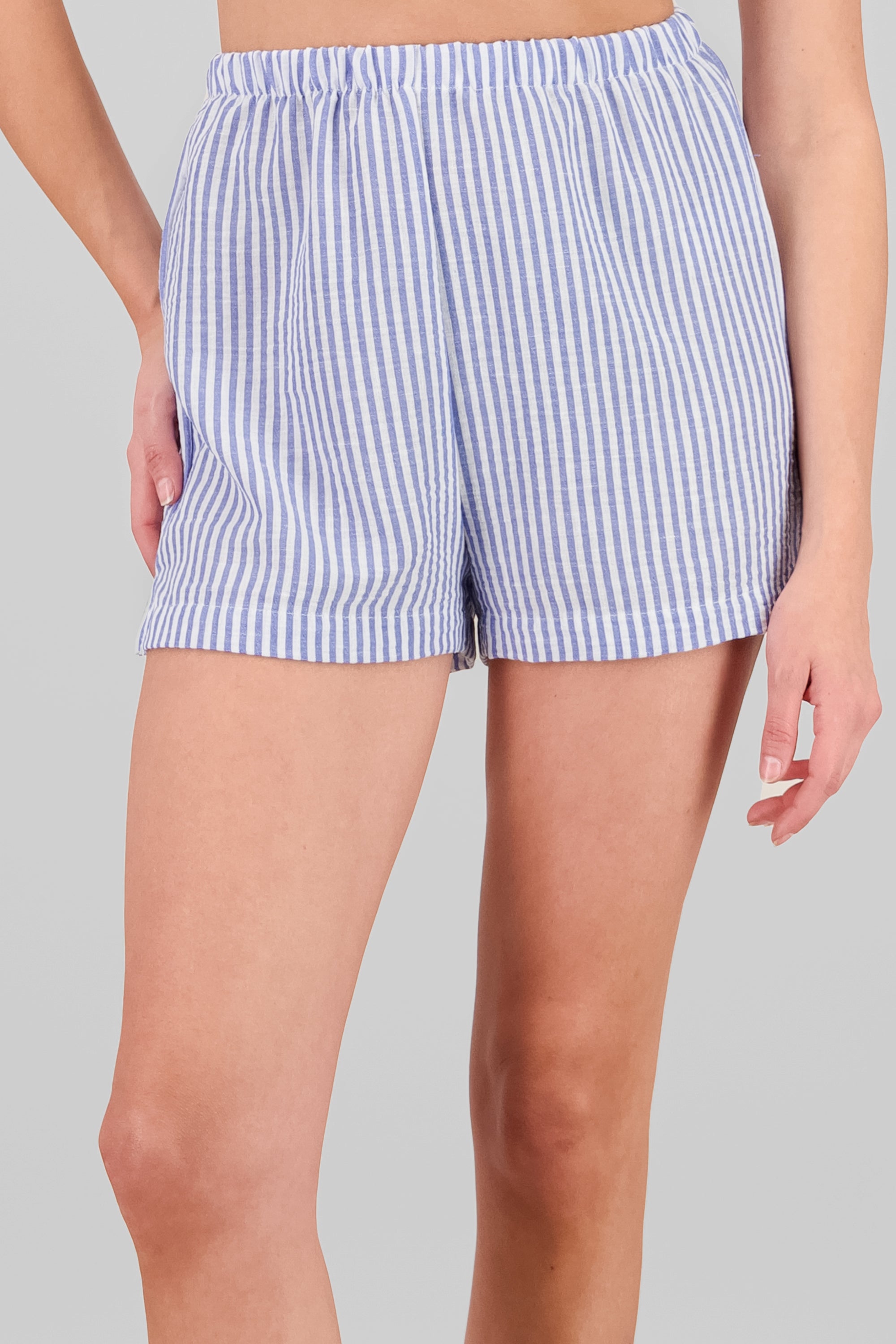 Short textura lineas AZUL COMBO
