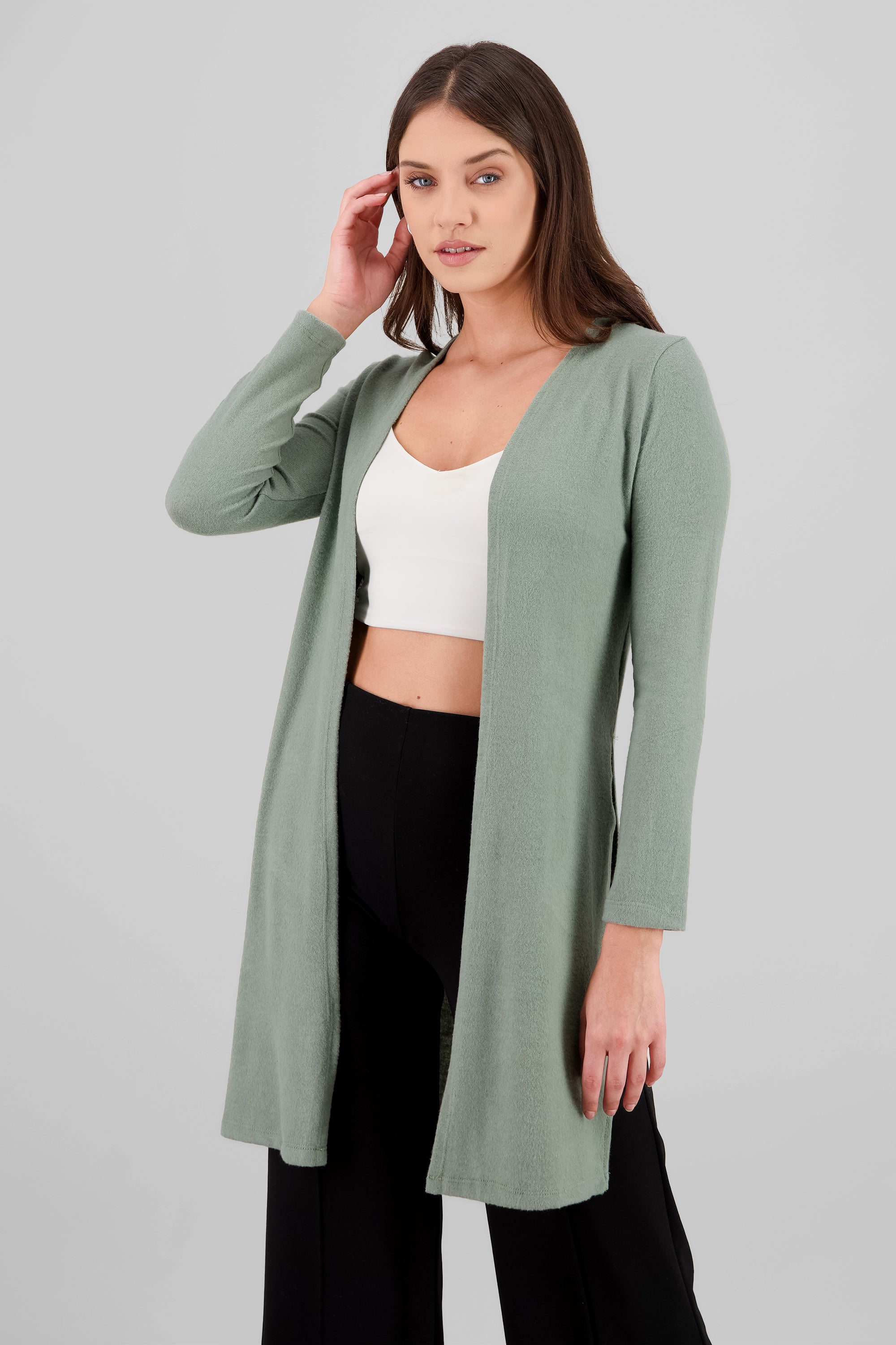 Cardigan largo manga larga tacto suave SAGE