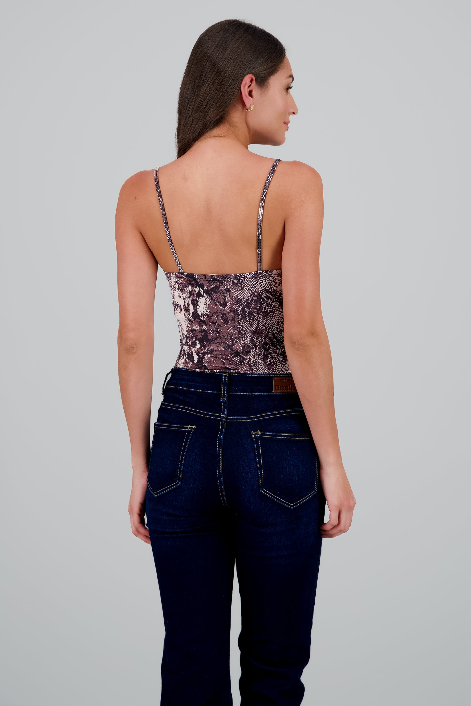 Bodysuit tirantes estampado vibora CAFE COMBO