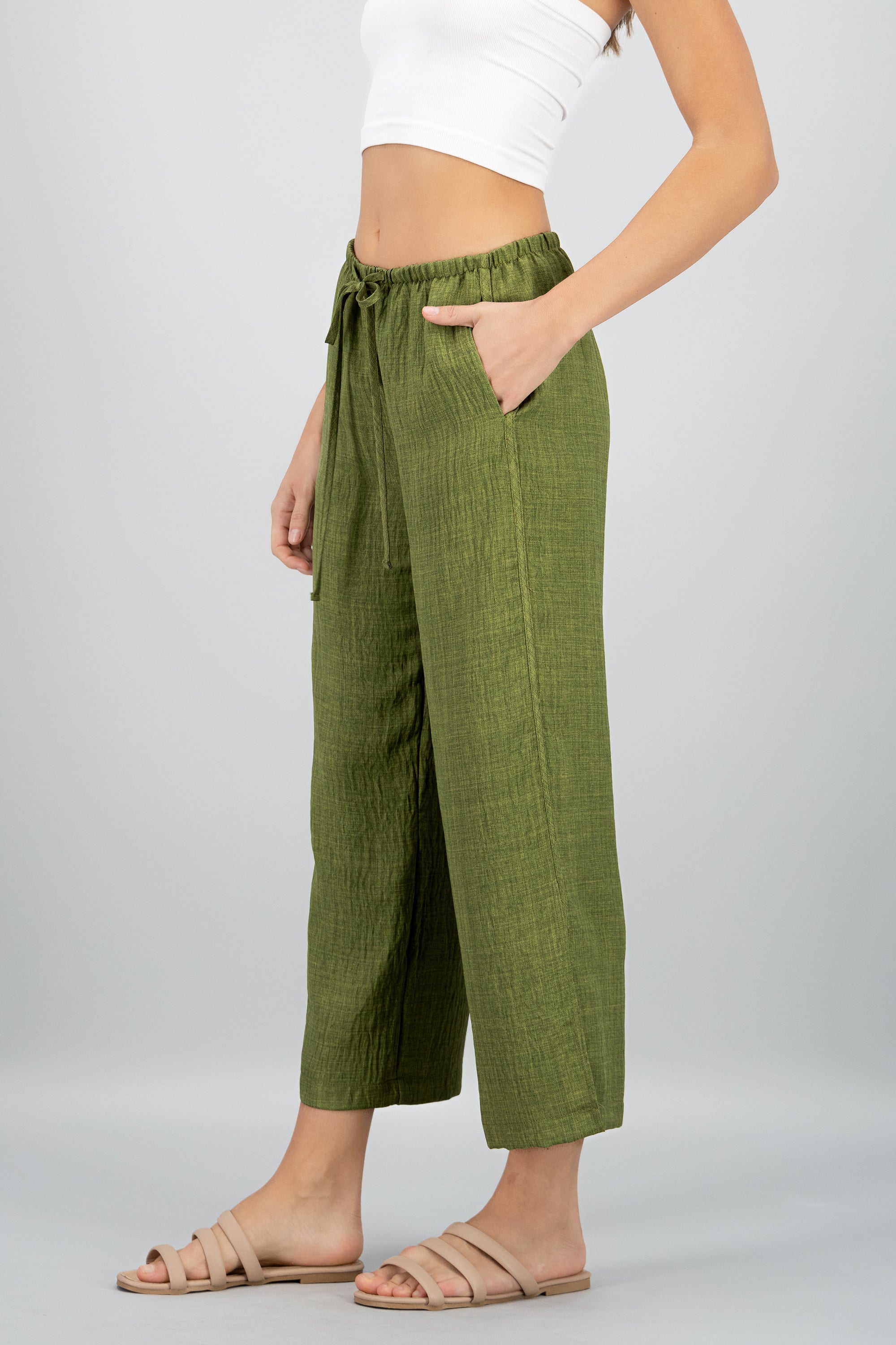 Pantalon cadera abertura OLIVO