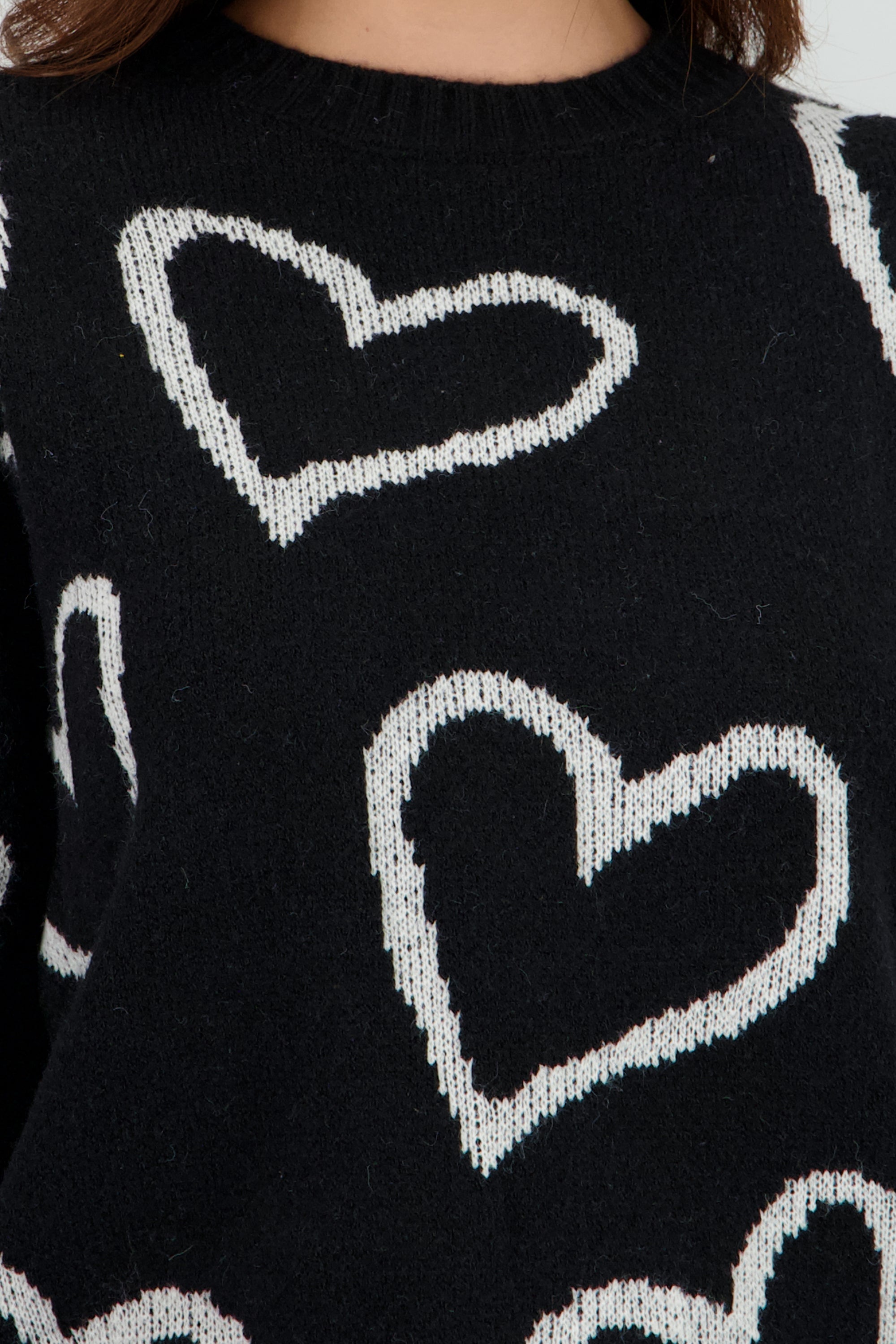 Sueter corazones NEGRO COMBO