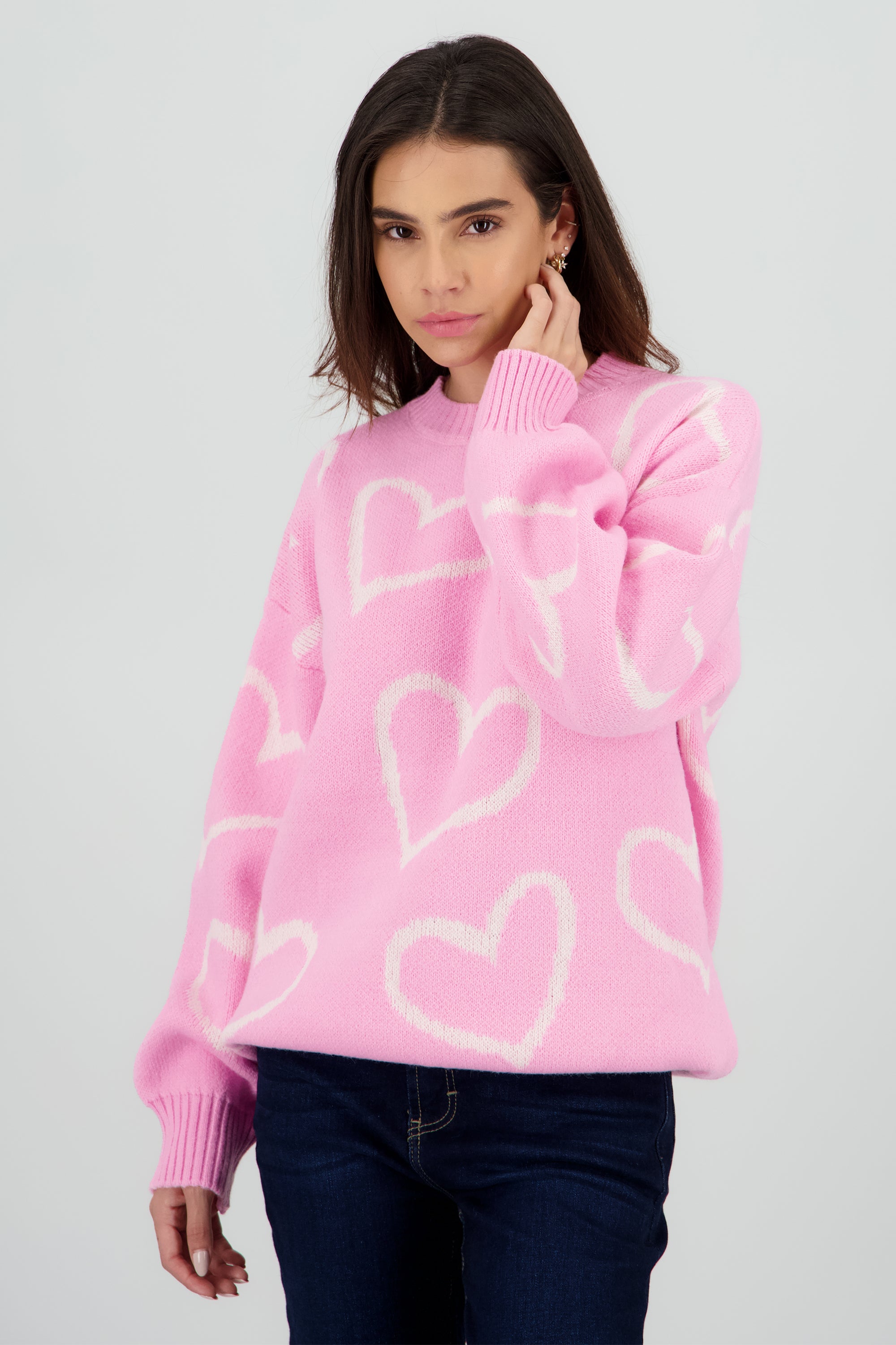 Sueter corazones PALO DE ROSA