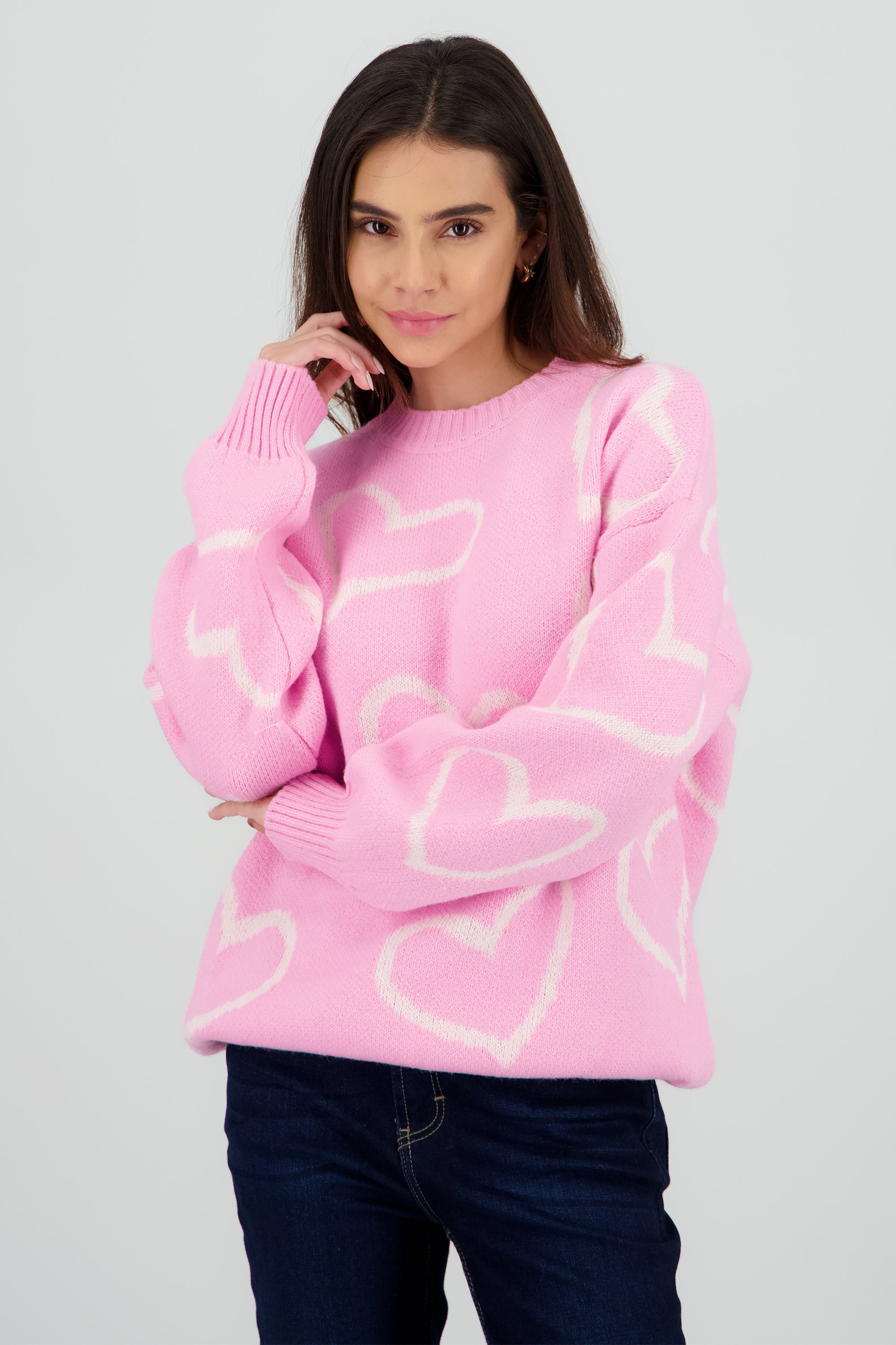 Sueter corazones PALO DE ROSA