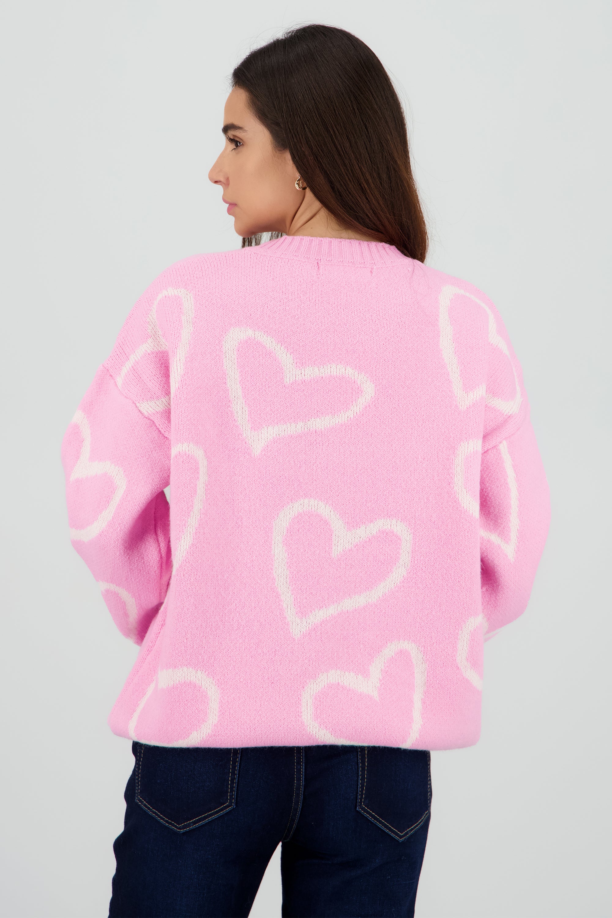 Sueter corazones PALO DE ROSA