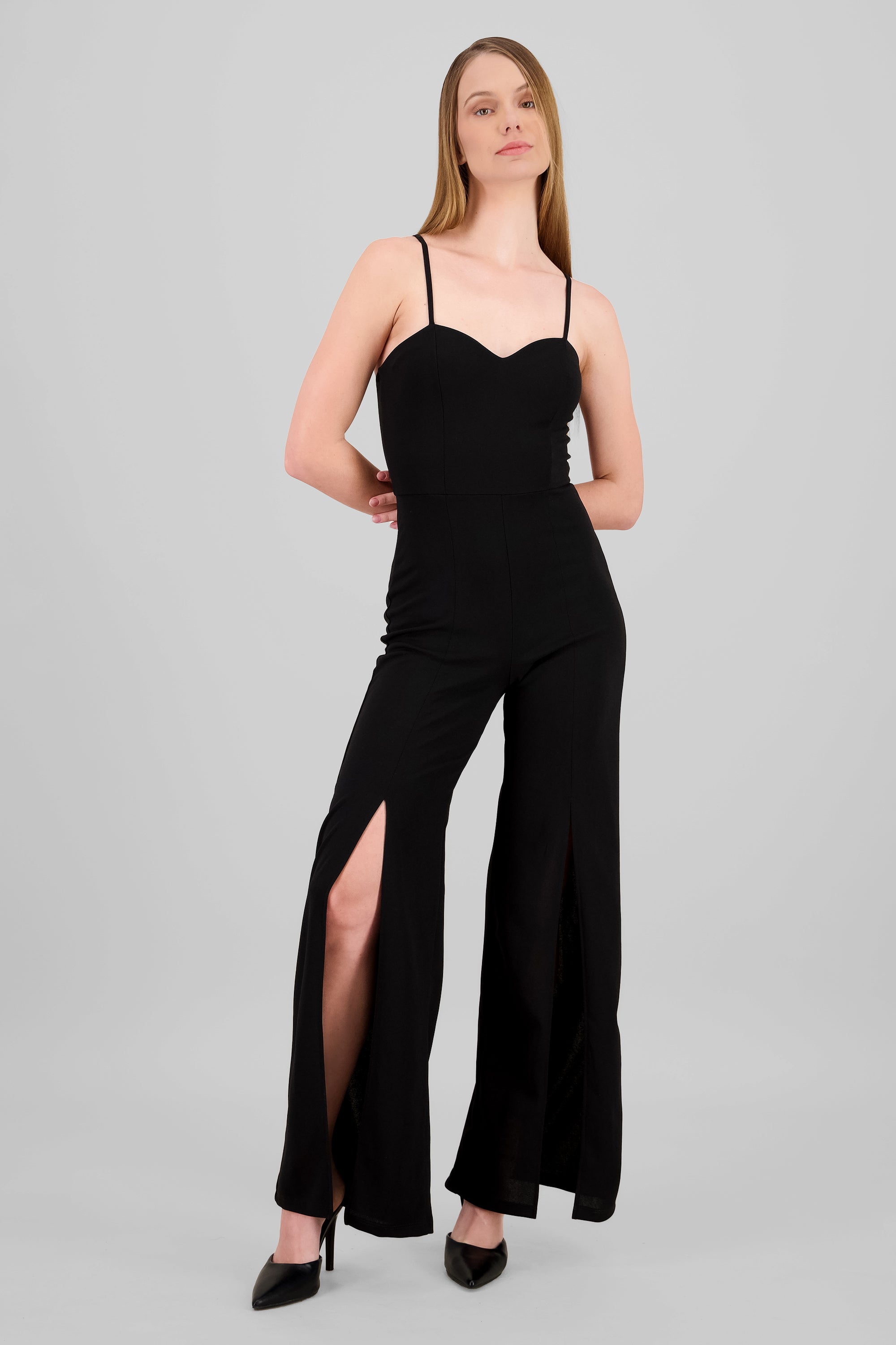 Jumpsuit escote corazon tirantes NEGRO