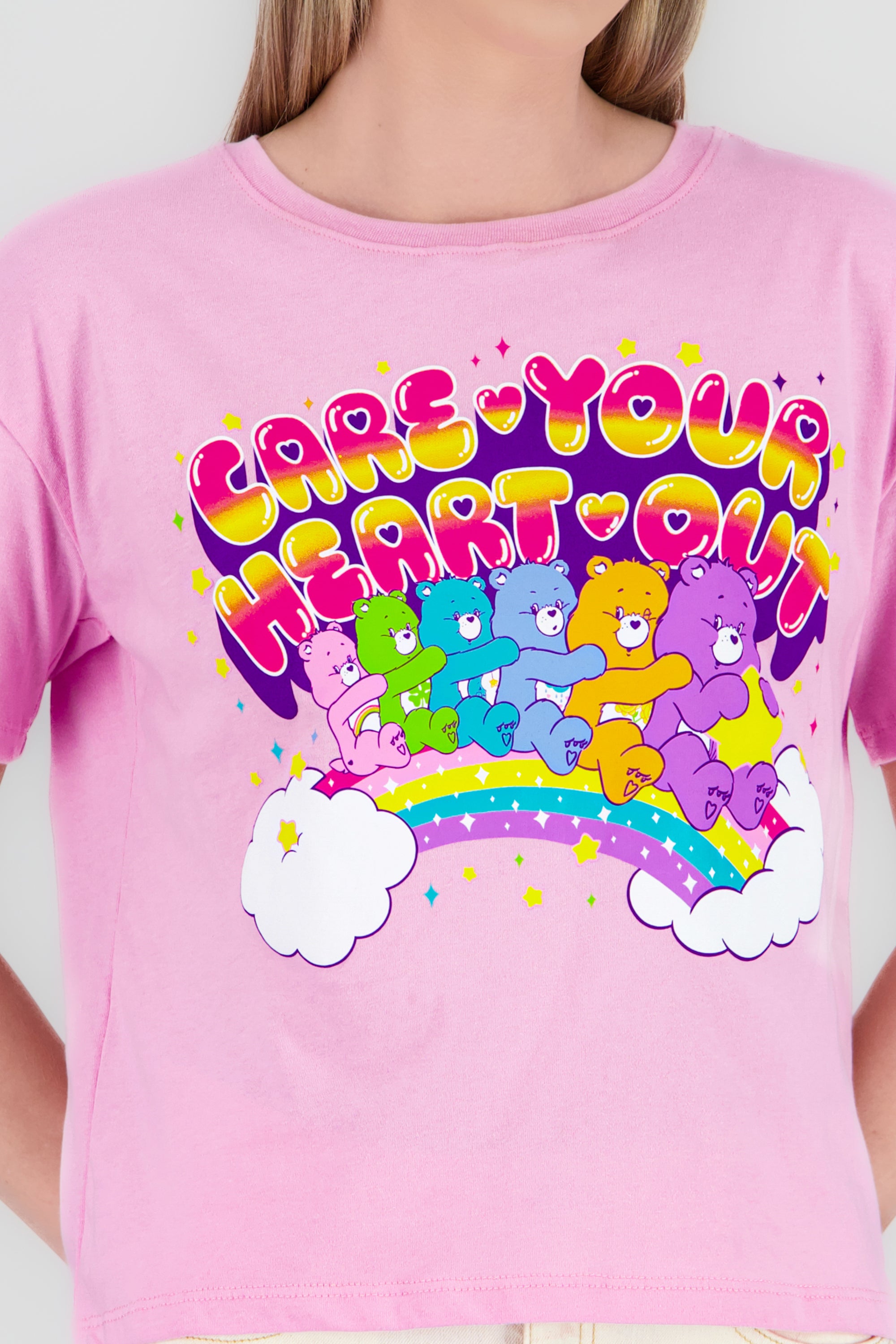 Playera ositos care you heart out ROSA PASTEL