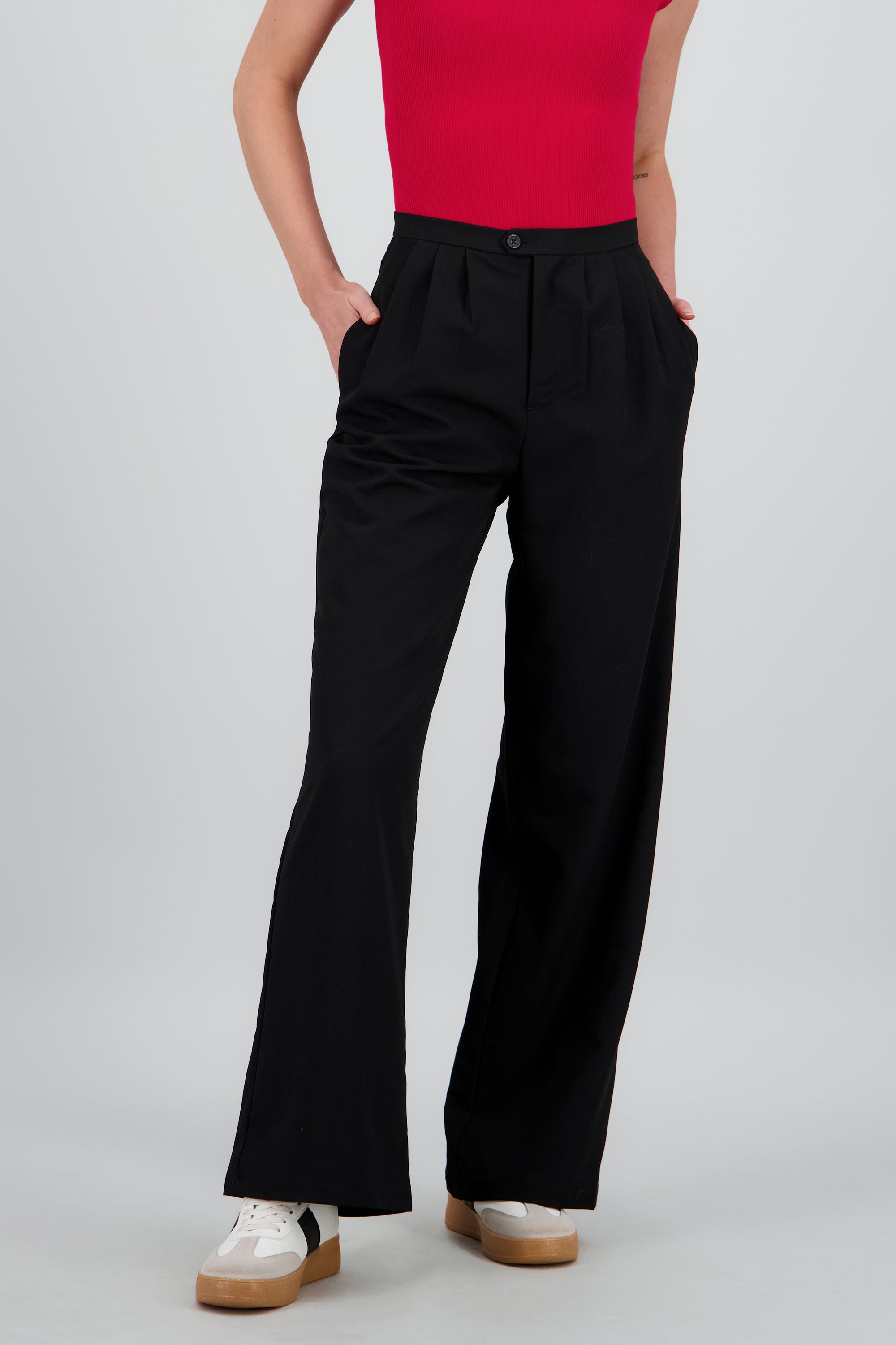 Pantalon de vestir liso NEGRO