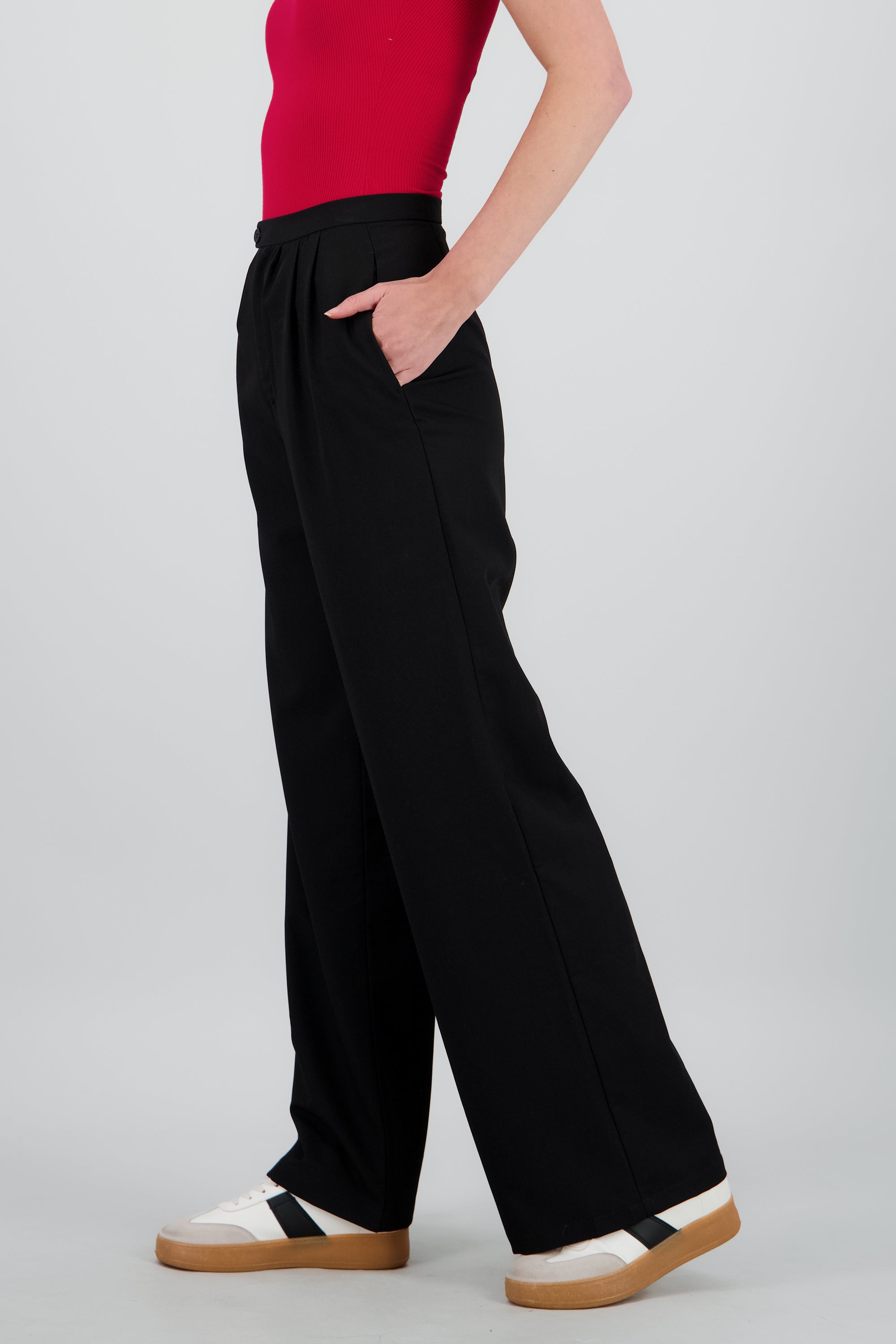 Pantalon de vestir liso NEGRO