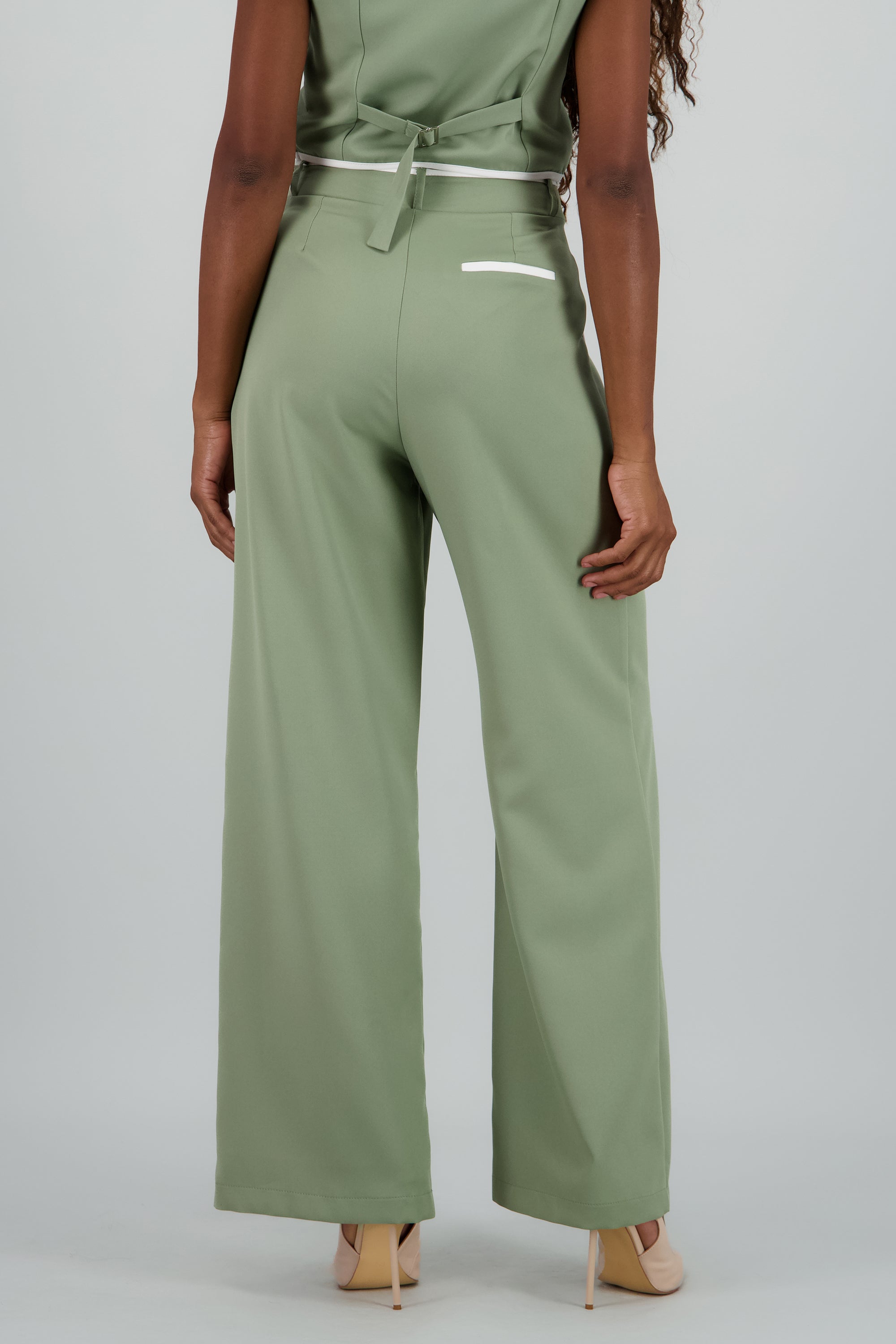 Pantalon sastre con pinza detalle contraste Hyp SAGE