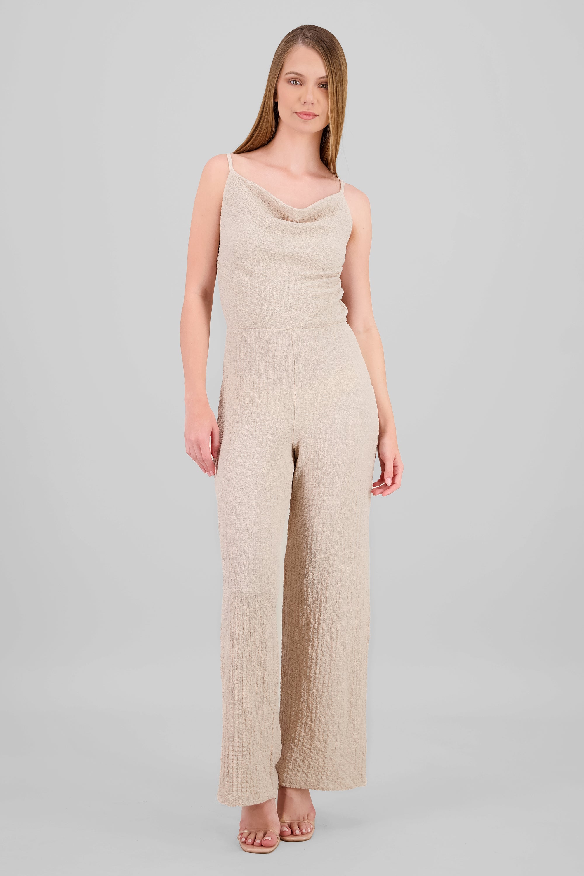 Jumpsuit textura TAN