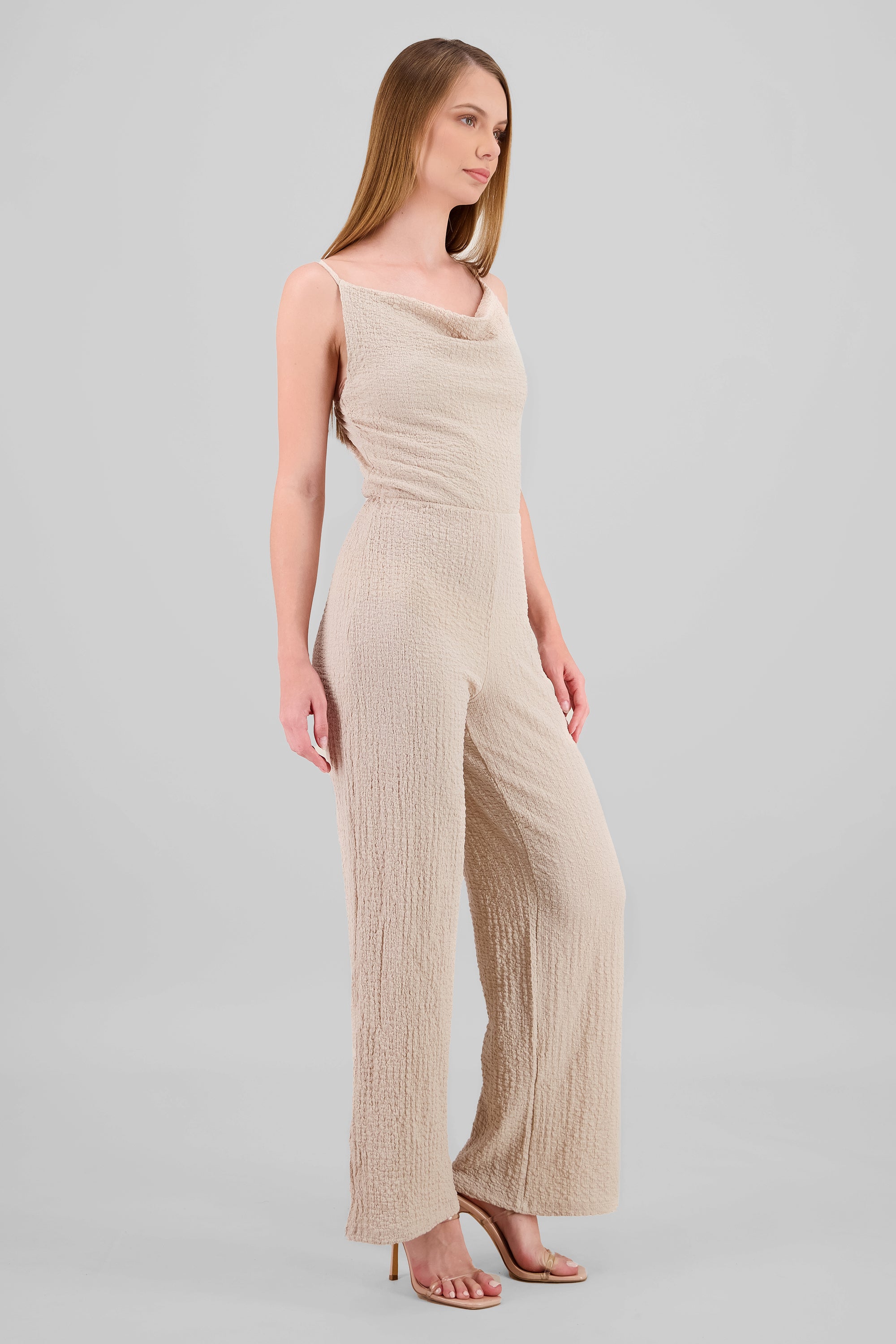 Jumpsuit textura TAN